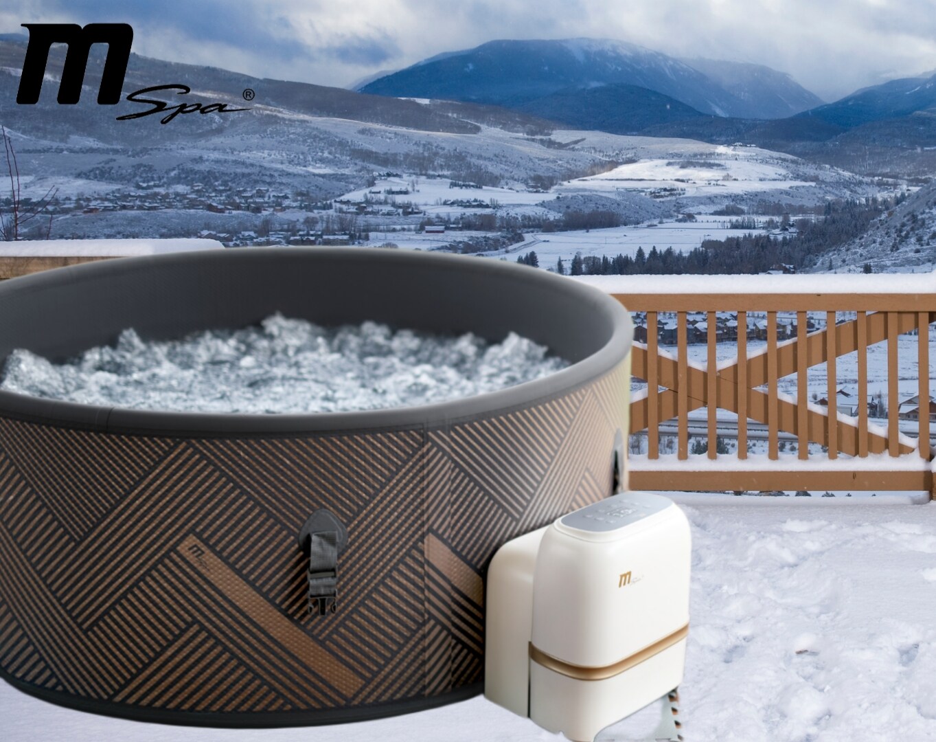 MSpa Whirlpool MONO ECO 2026 – 6 Personen – inkl. App + 138 Luftdüsen – 173 cm | 04260741830397