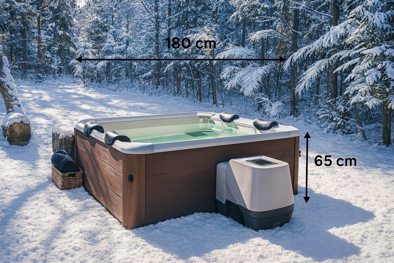 MSpa Whirlpool AMBER AERO PLUS 2026 XXL inkl. App, LED, 8 Hydromassagedüsen, 140 Luftdüsen | 04260741830618