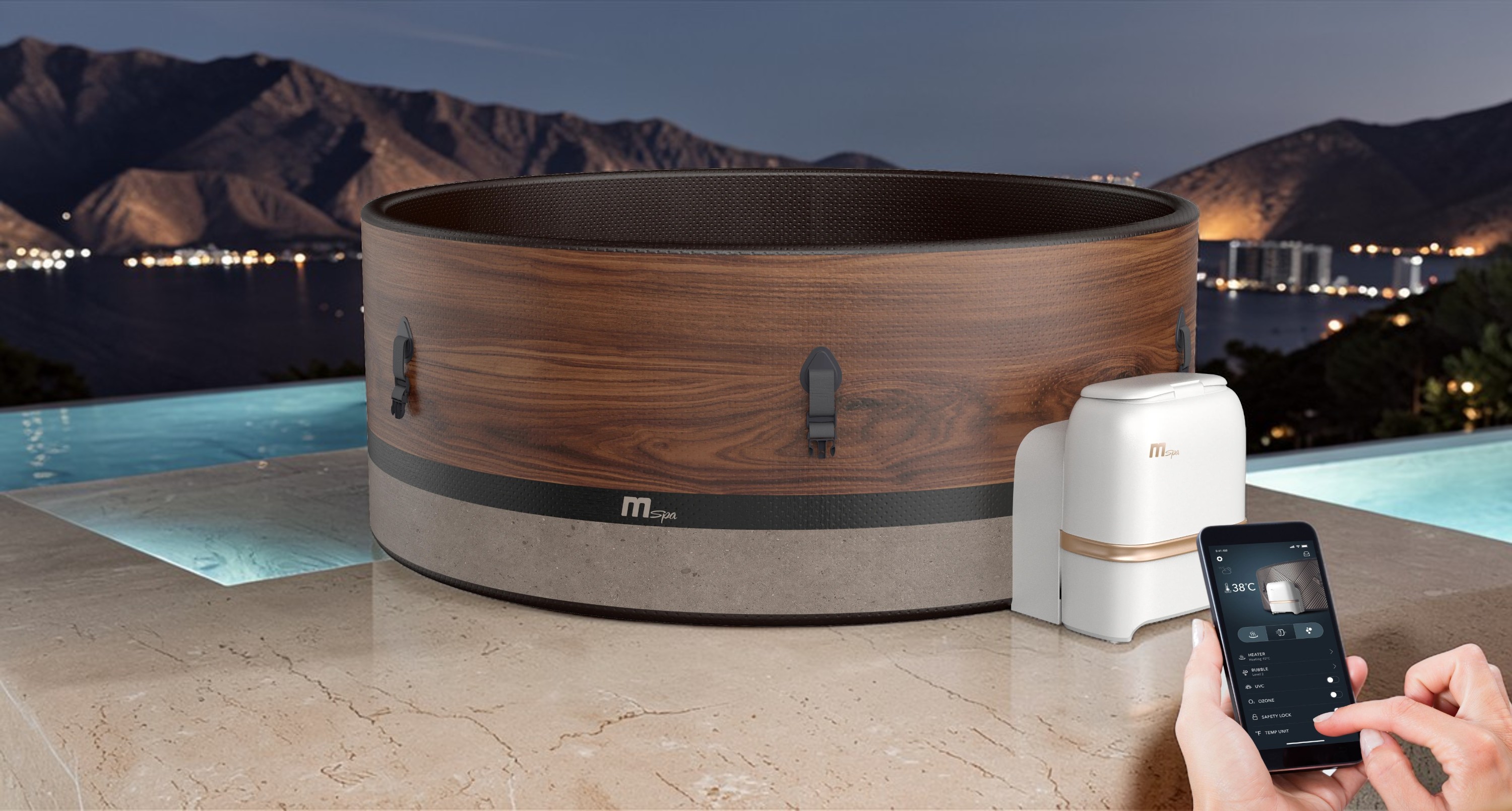 MSpa Whirlpool DUET Eco 2026 - 6 Pers. - Wifi, UVC+, 138 Luftd&uuml;sen - XXL - &Oslash;173cm - Bild 1