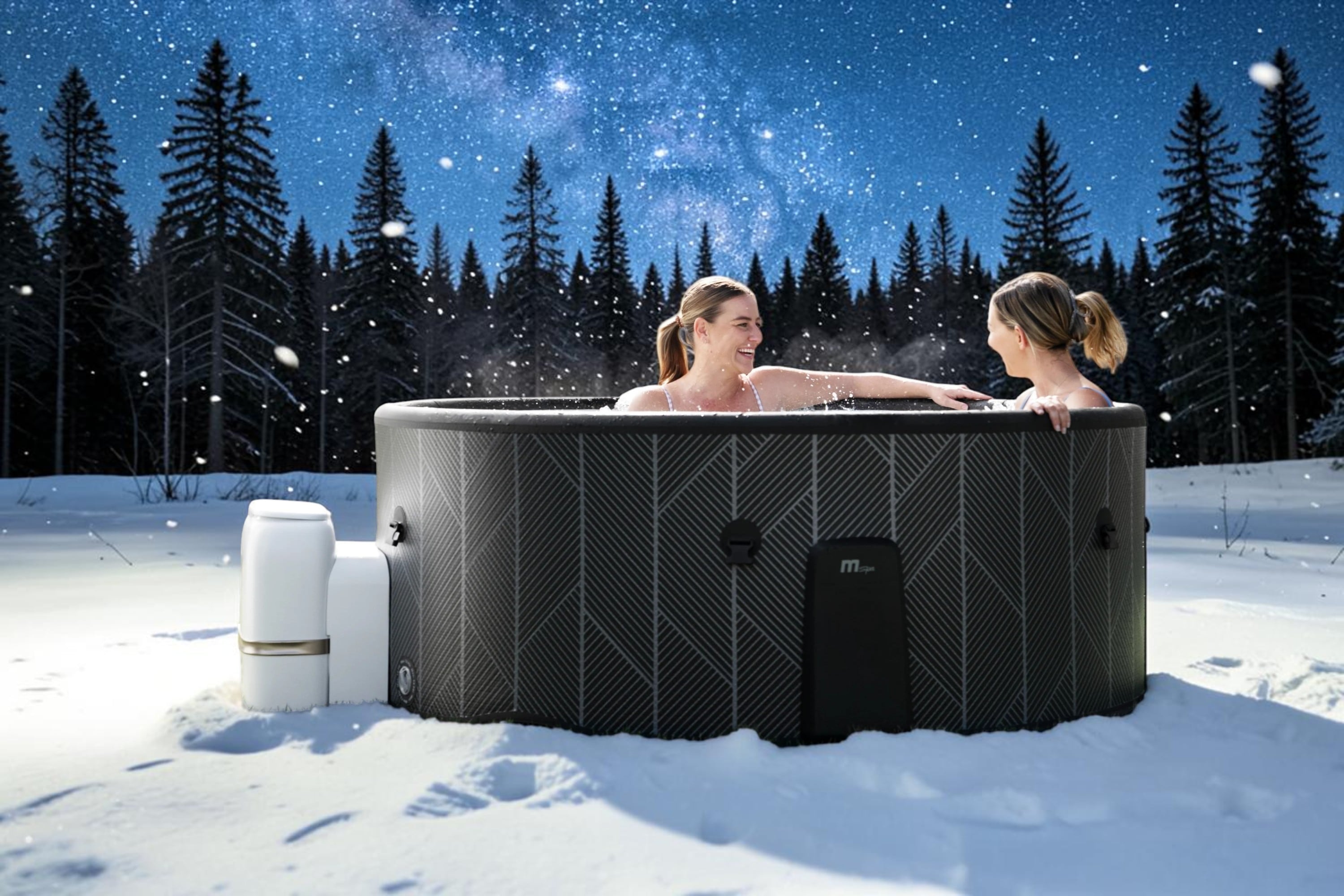 MSpa Whirlpool NOX ECO 2026 inkl. App + Hydromassaged&uuml;sen & 138 Luftd&uuml;sen - 173 cm - Bild 1
