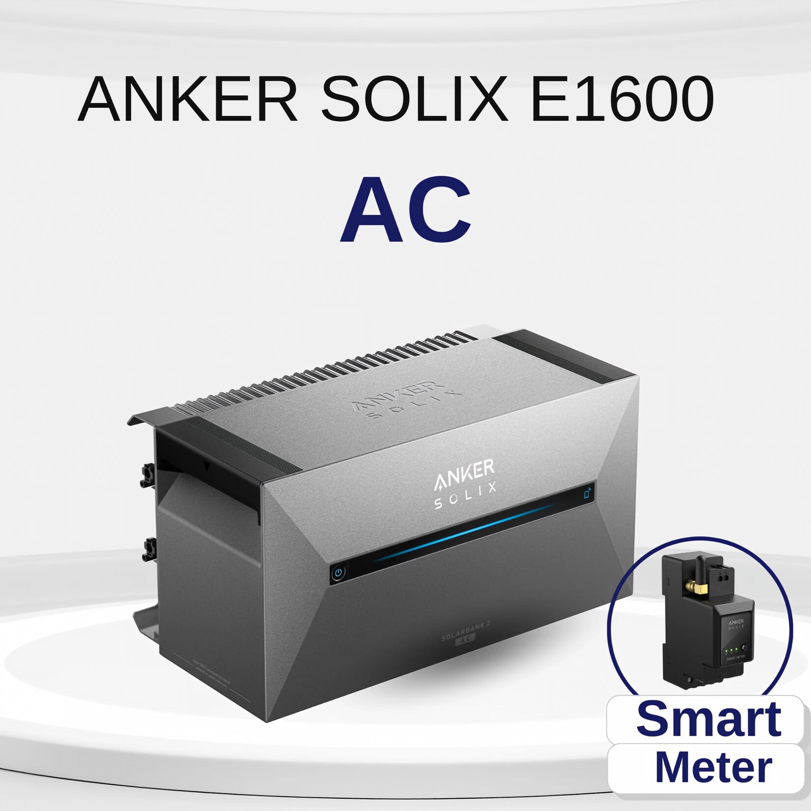 SOLIX Solarbank 2 E1600 AC, Speicher für Balkonkraftwerk, 1,6kWh, mit Smart Meter