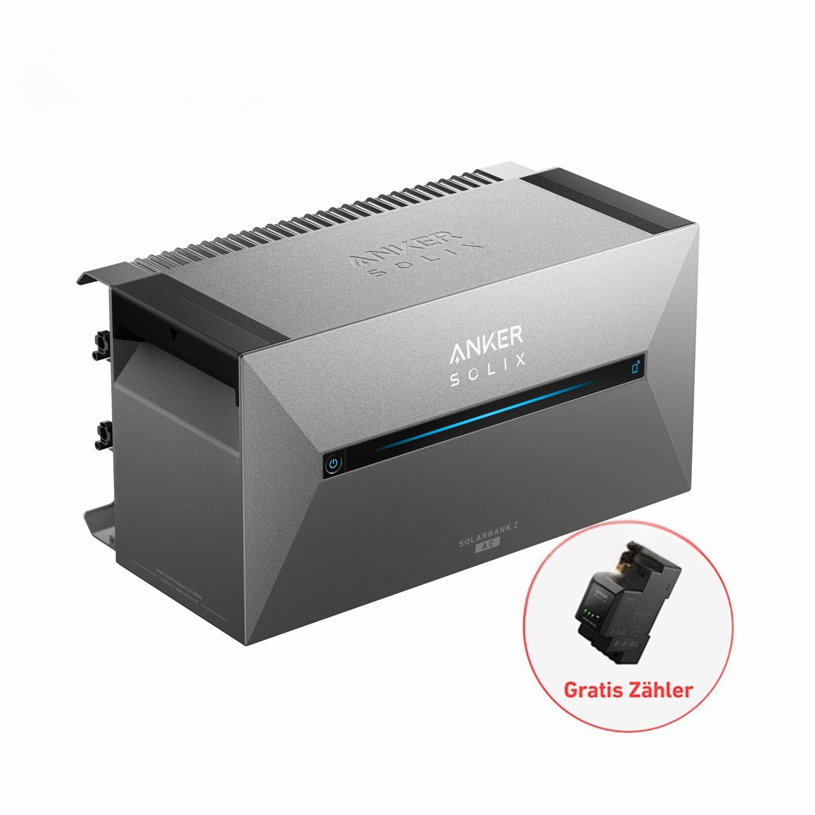 Anker SOLIX Solarbank 2 E1600 AC, Speicher für Balkonkraftwerk, 1,6kWh, mit Smart Meter