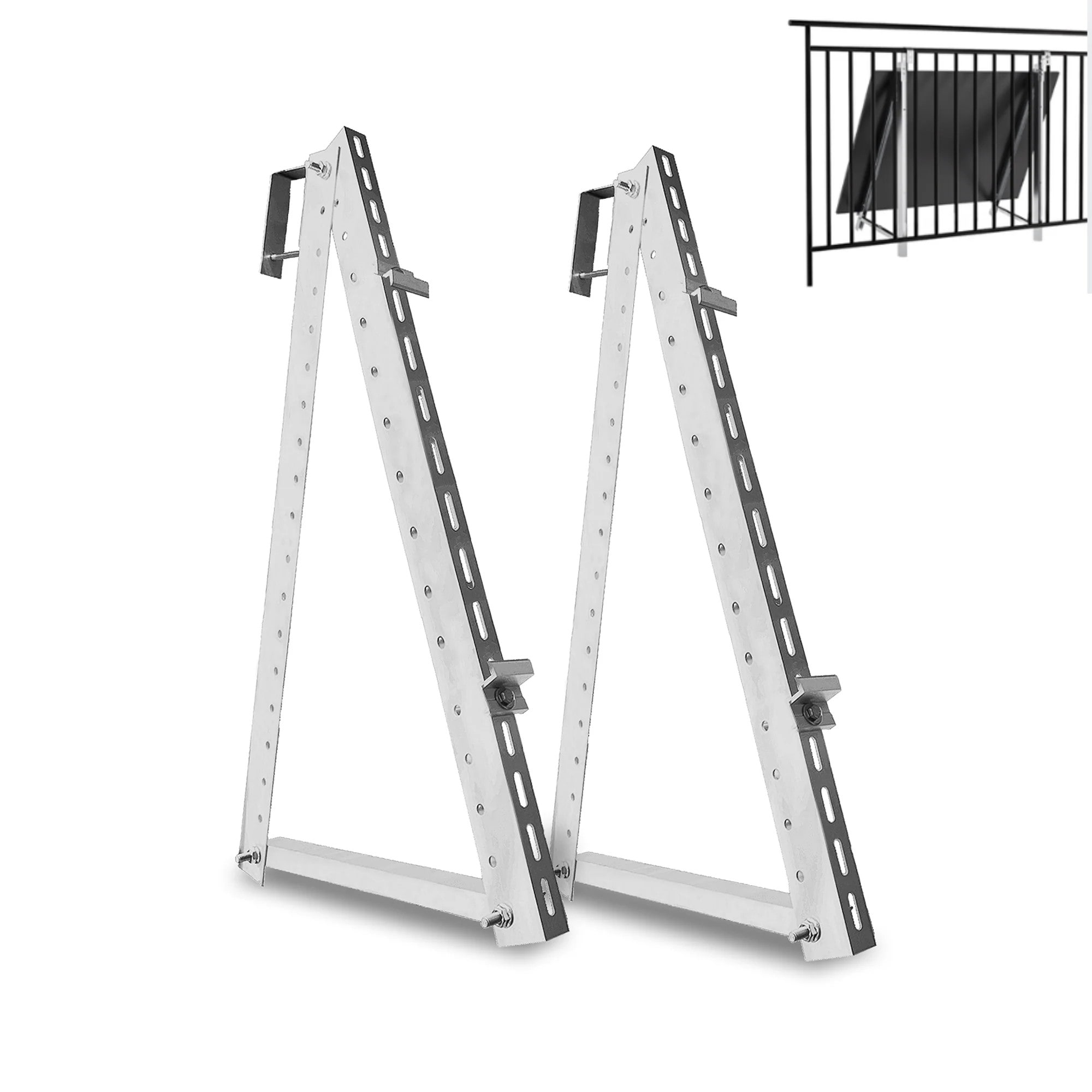 Balkonkraftwerk Halterung f&uuml;r 1 Solarmodul,Verstellbar 0&ndash;40&deg;, Solarmodul Halterung f&uuml;r Balkon, Garten, Flachdach & Wand, PV Halterung, 0% MwSt - Bild 1