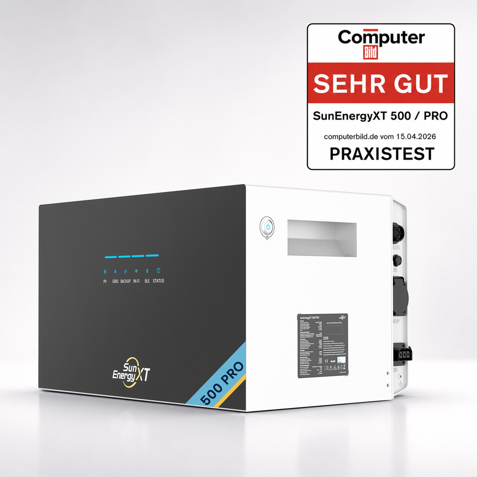 SunEnergyXT 500 PRO 5kWh Speicher 2400W Wechselrichter Notstrom 4 MPPT