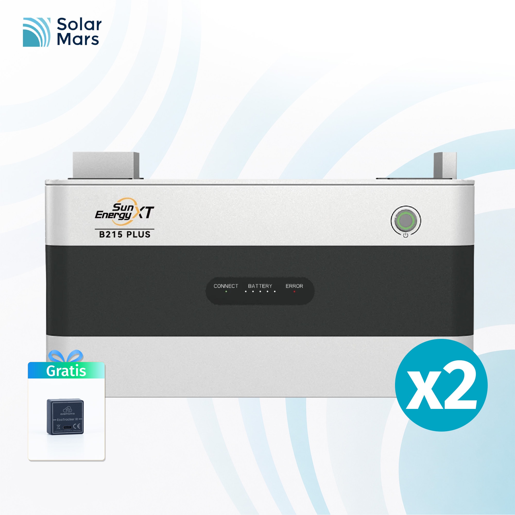 SunEnergyXT B215 Plus 2er-Set Erweiterungsakkus 2&times;2150Wh Solarspeicher &ndash; 4,3 kWh Gesamtkapazit&auml;t - Bild 1