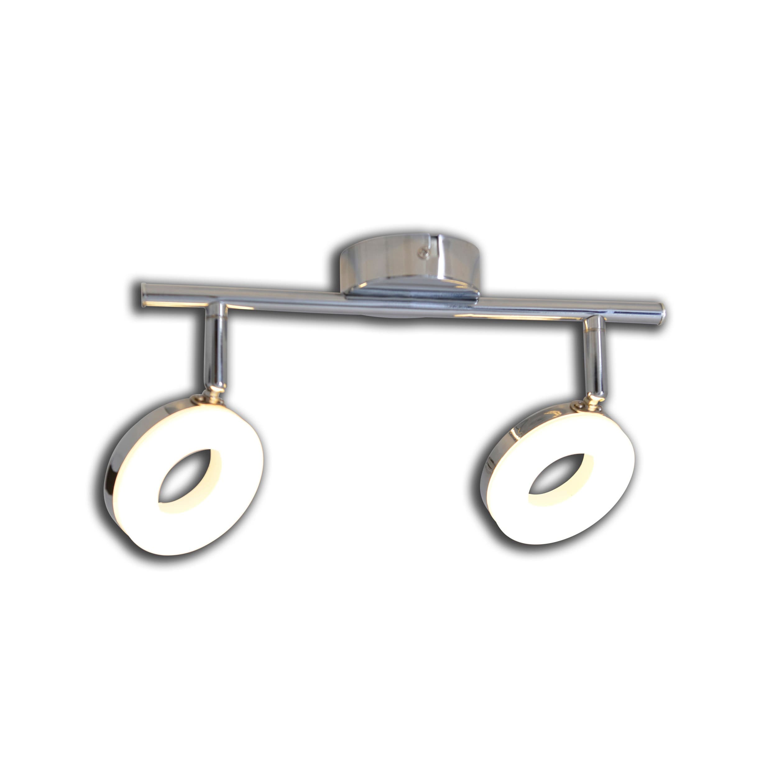 N&auml;ve 2er LED Wand-/Deckenspot L: 30cm chrom - Bild 1