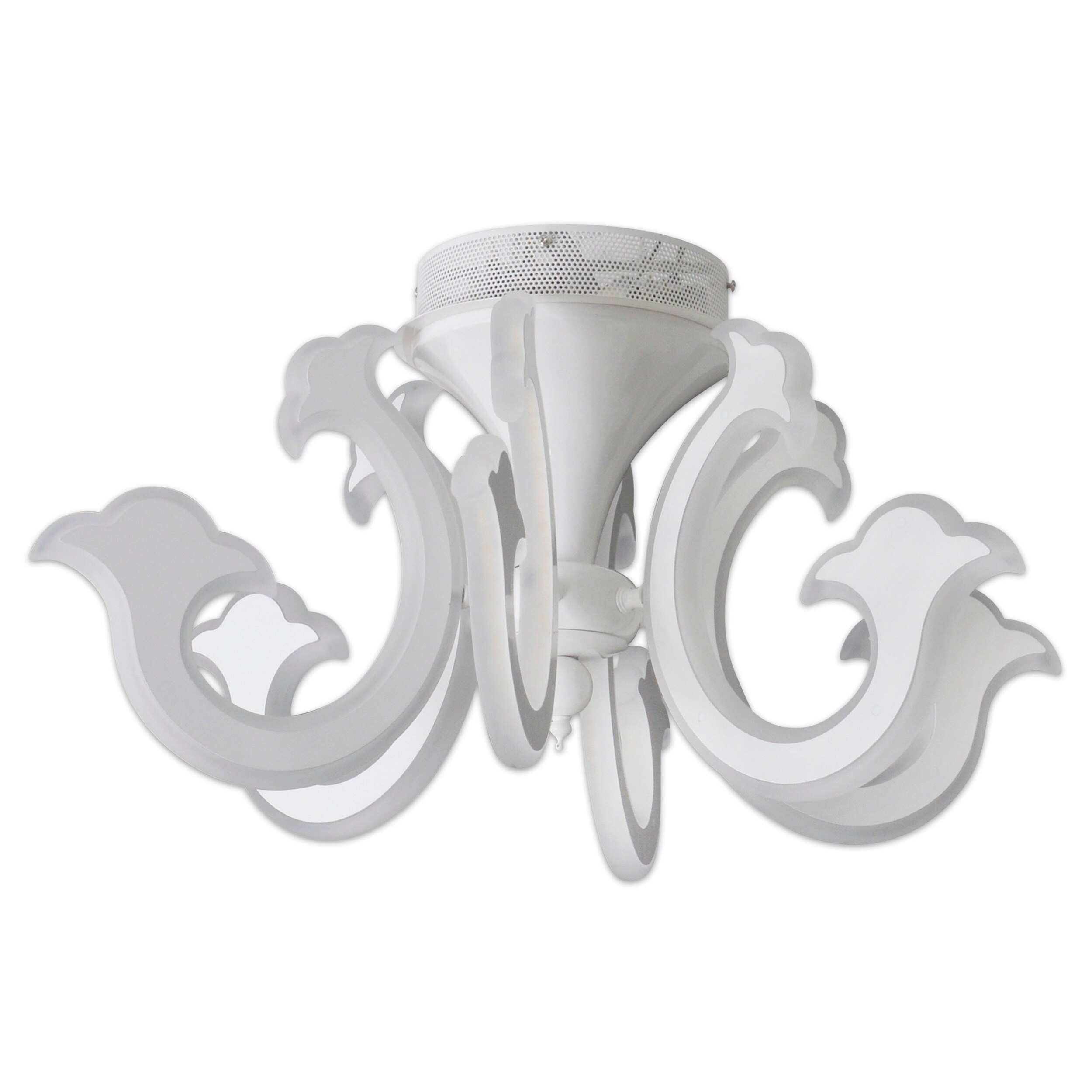 N&auml;ve LED-Krone wei&szlig; d: 66cm "LUDWIG" - Bild 1