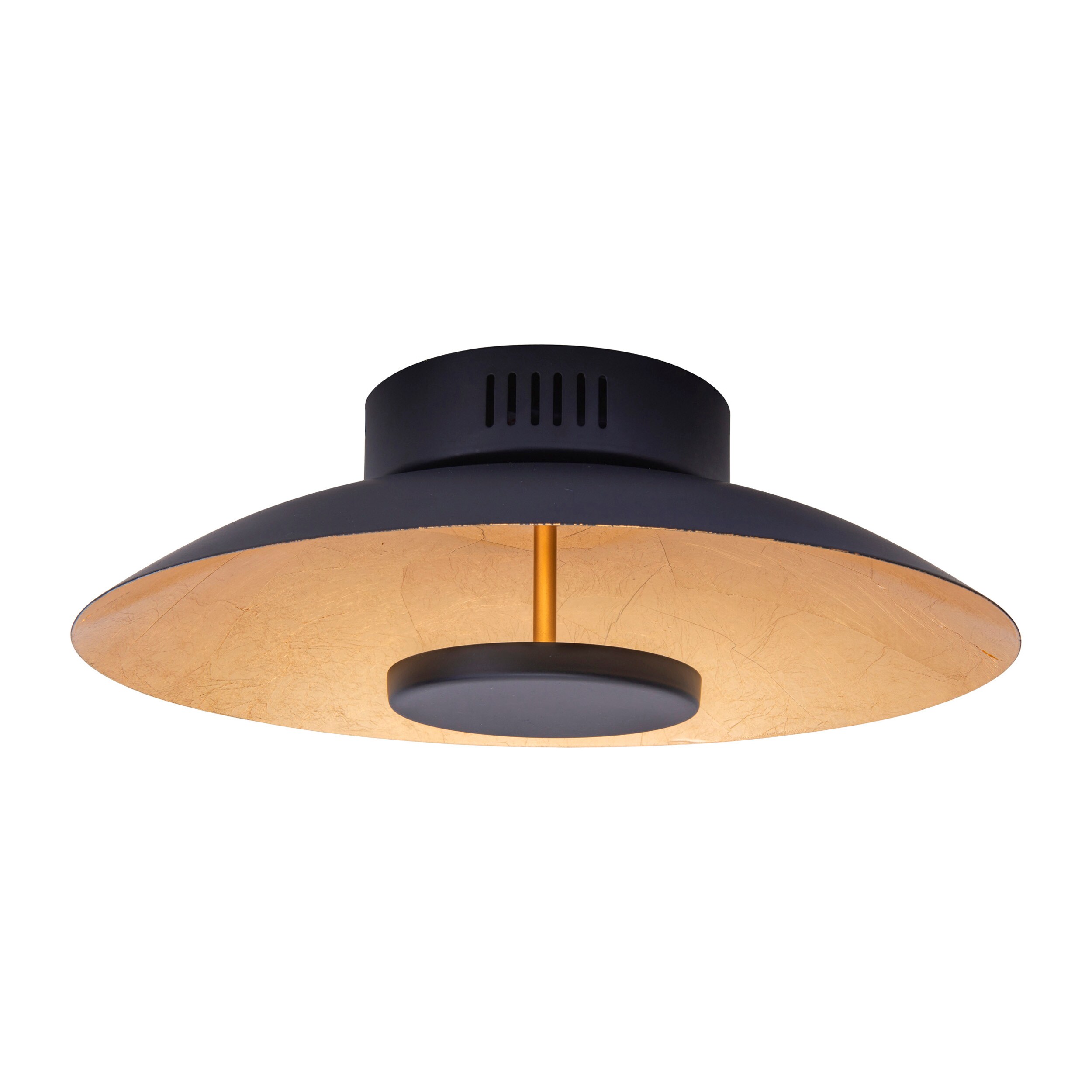 N&auml;ve LED Deckenleuchte "FIRENZE" &Oslash;: 30cm schwarz/gold - Bild 1