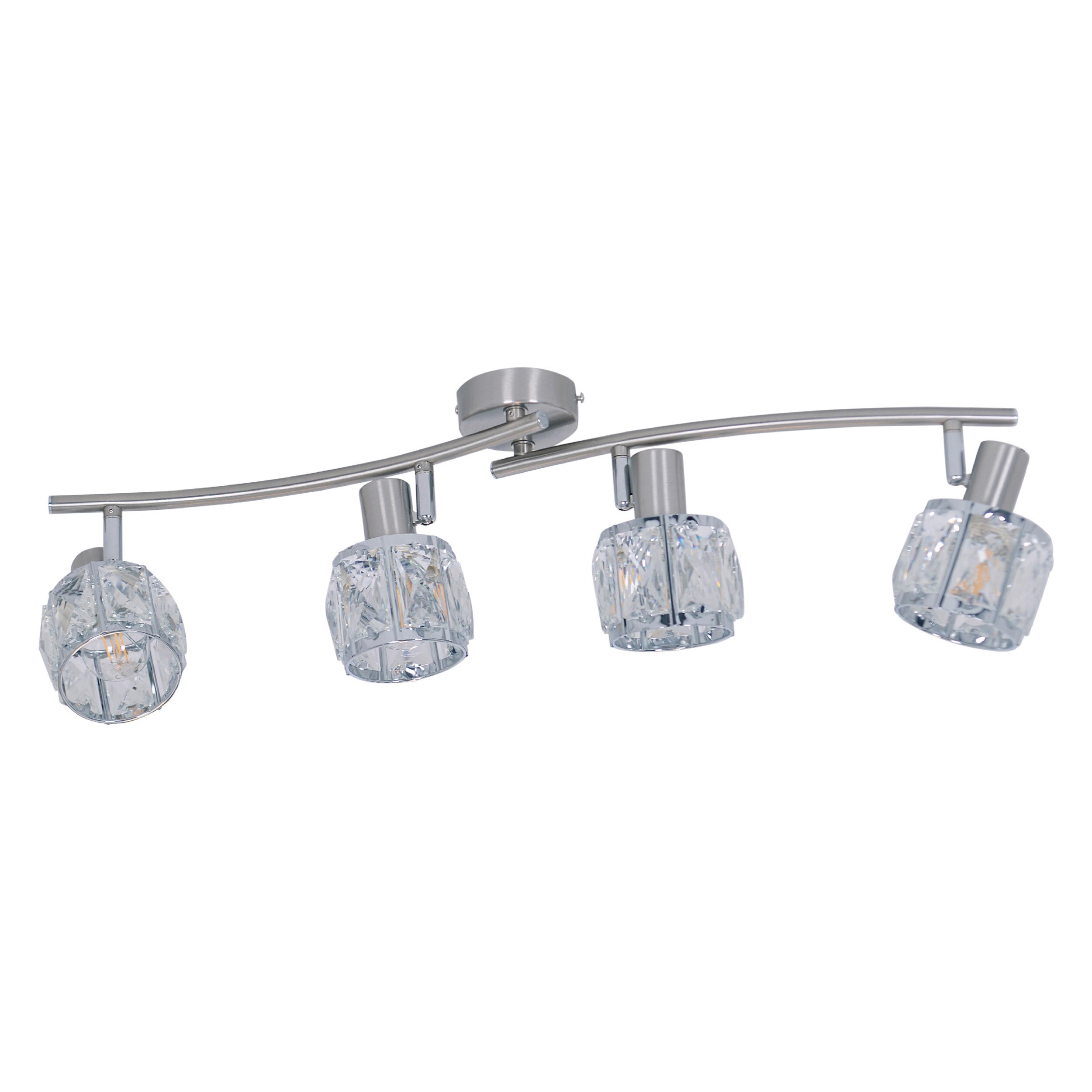 N&auml;ve 4er LED Deckenleuchte "JOSEFA" L: 70 cm stahl blank - Bild 1