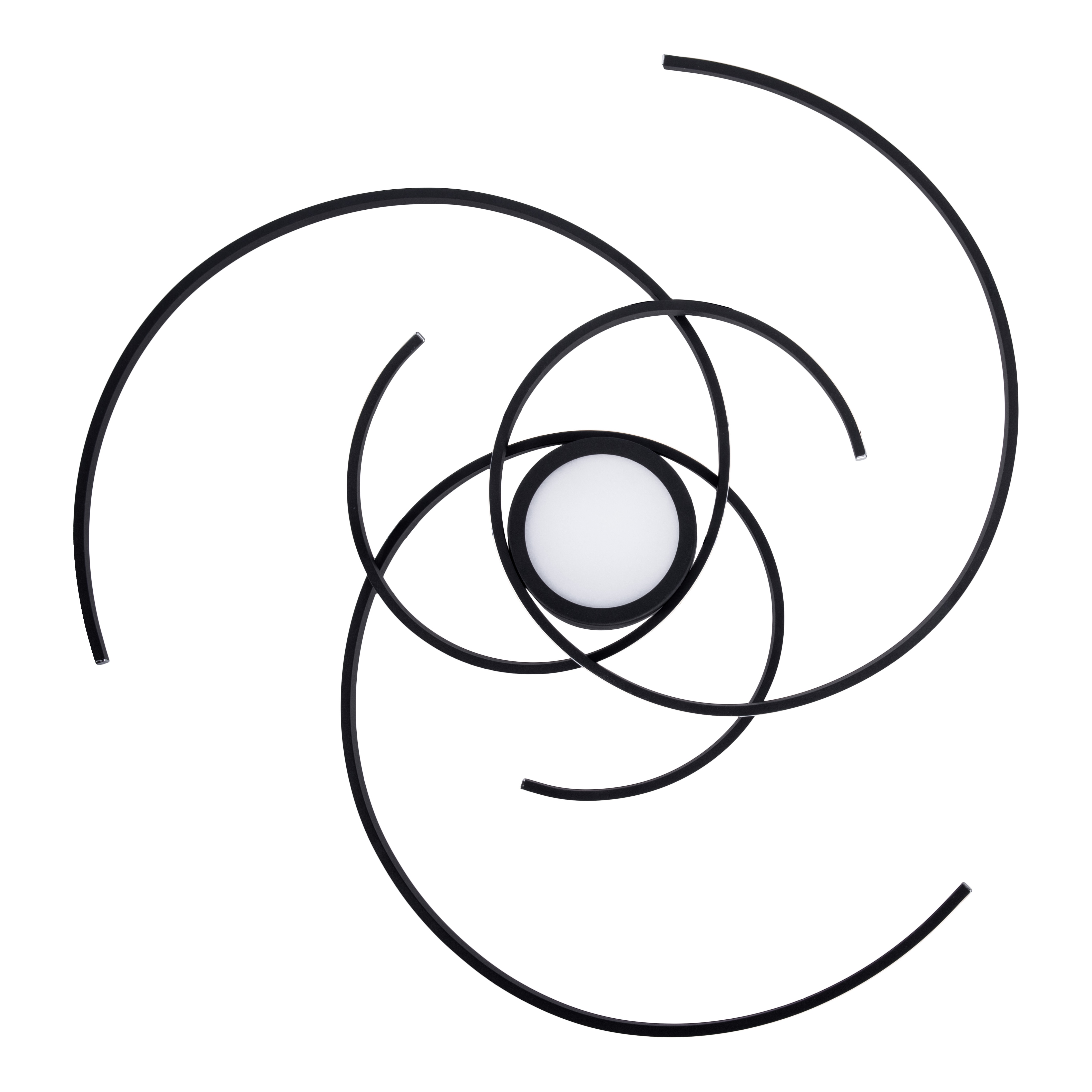 N&auml;ve LED Deckenleuchte "RADON" &Oslash;: 75cm schwarz - Bild 1