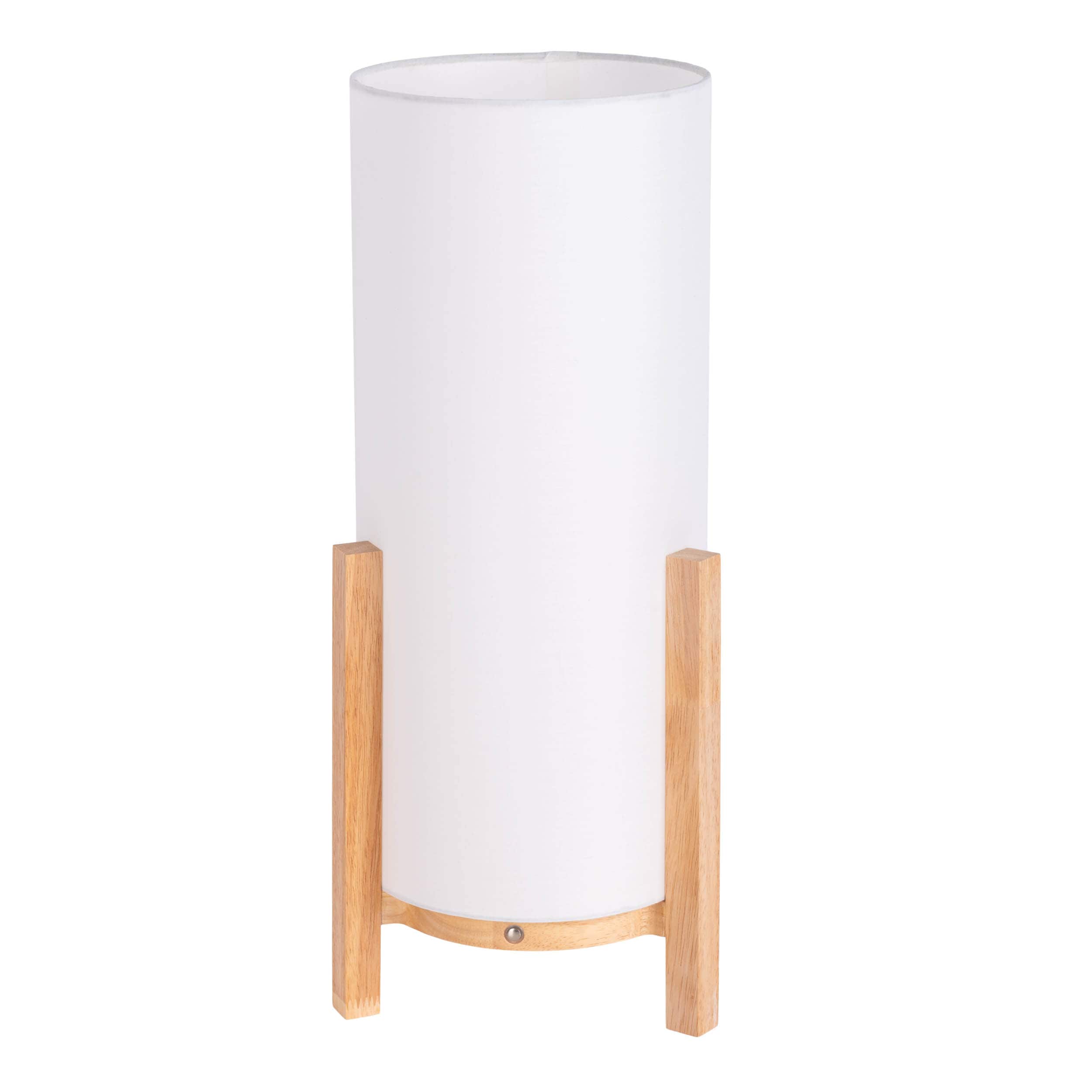 N&auml;ve Akkutischleuchte "MADITA" H: 48cm wei&szlig;/natur - Bild 1