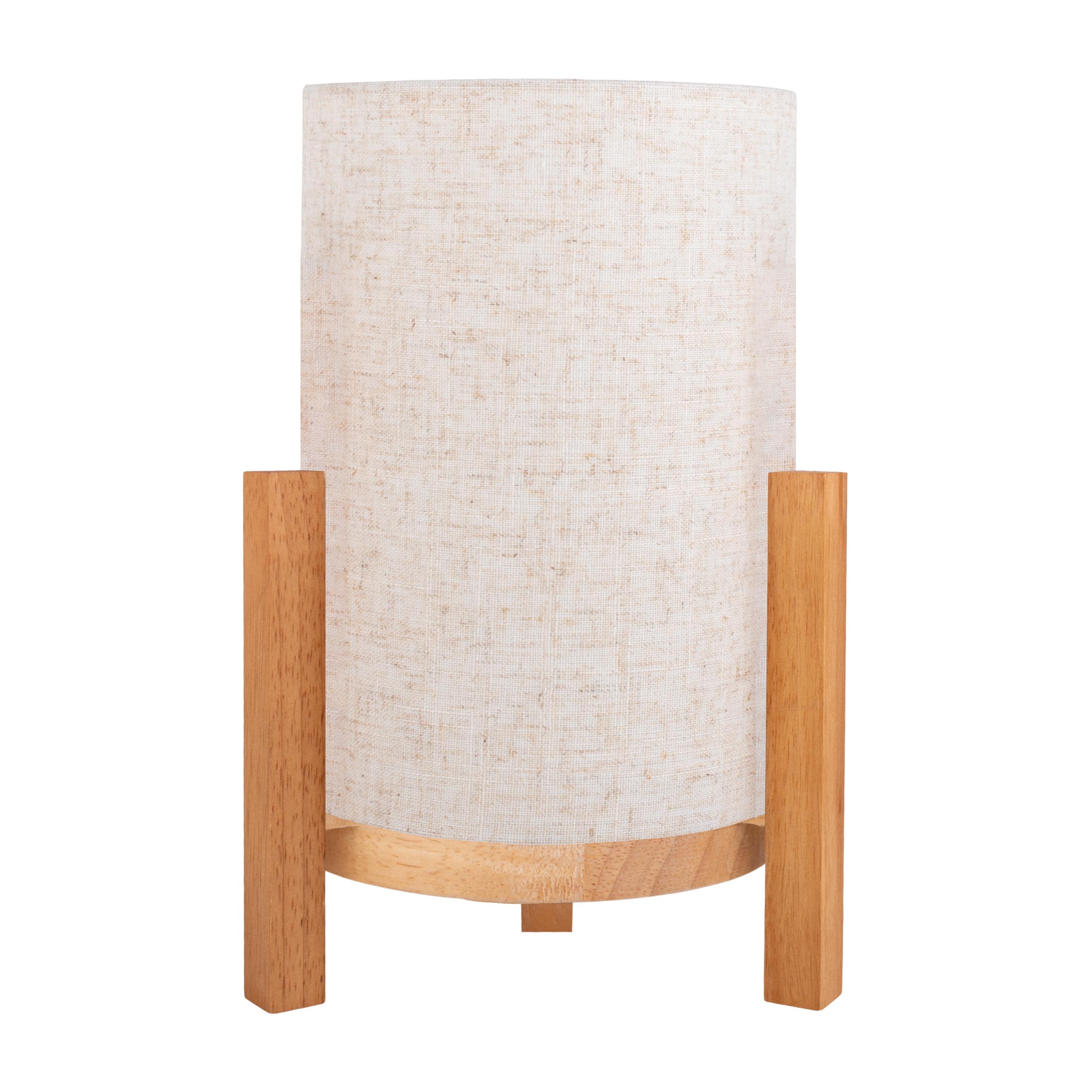 N&auml;ve Akkutischleuchte "MADITA" H: ca. 32cm leinen/natur - Bild 1