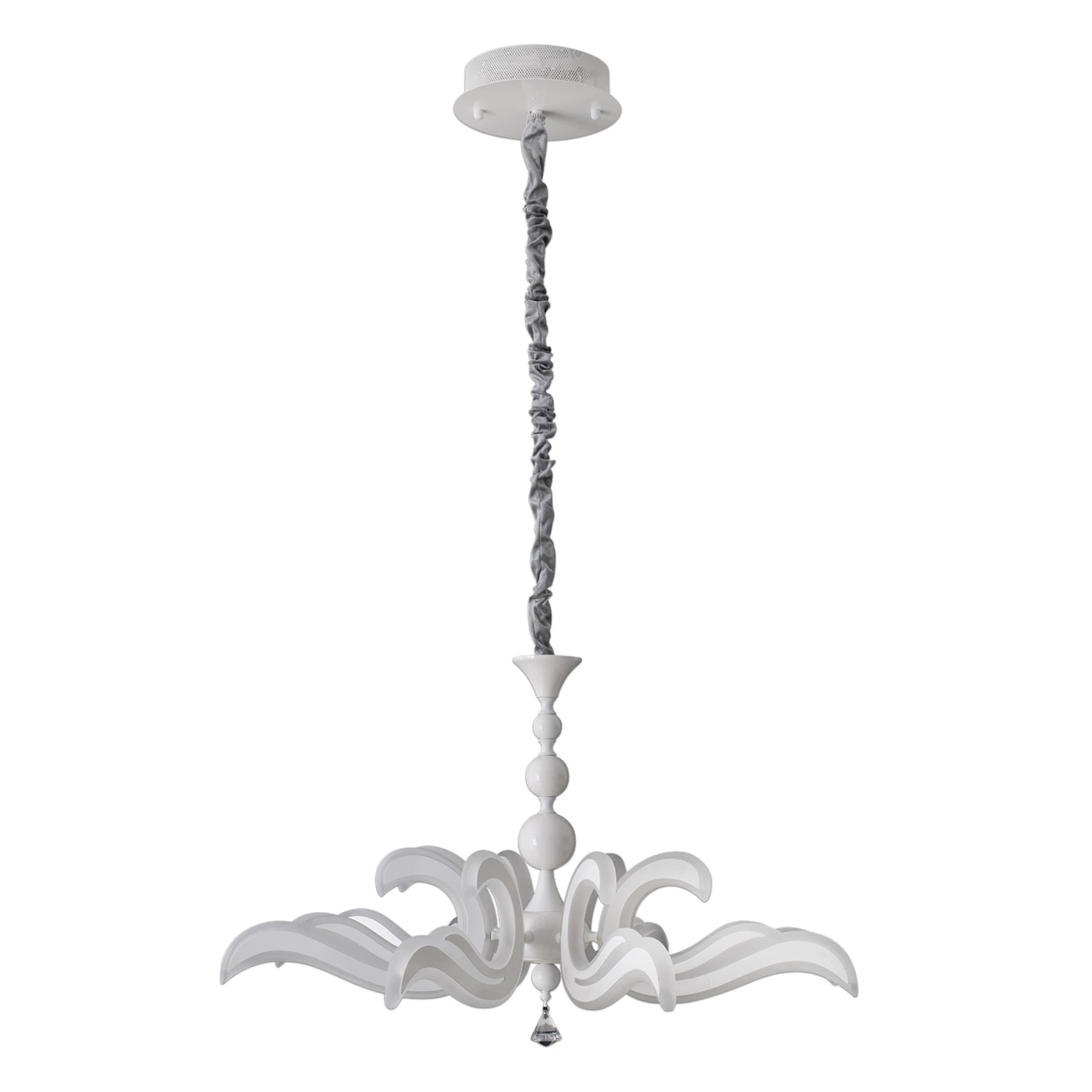 N&auml;ve LED-Krone wei&szlig; &Oslash;: 66cm "LUDWIG" - Bild 1