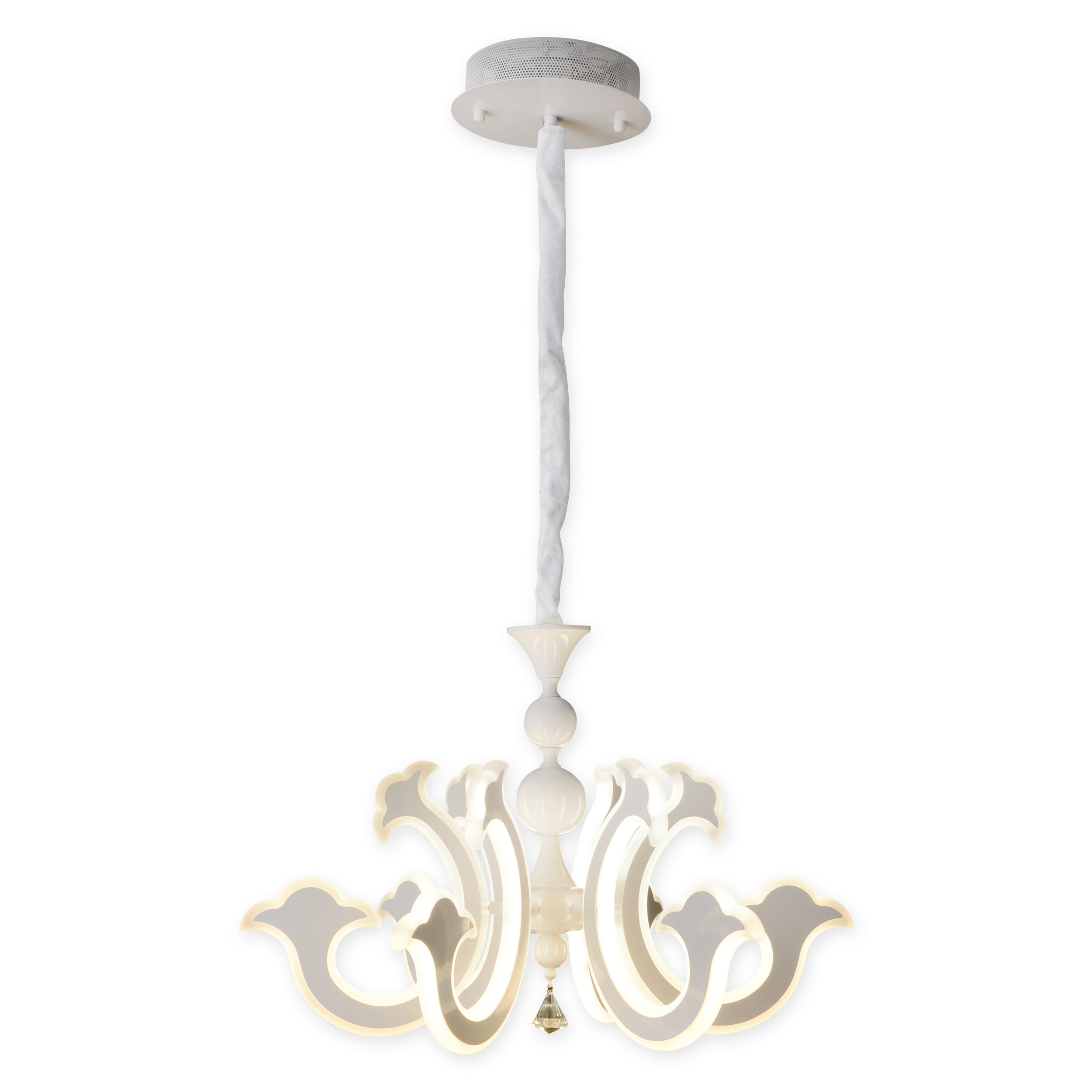 N&auml;ve LED-Krone wei&szlig; d: 66cm "LUDWIG" - Bild 1