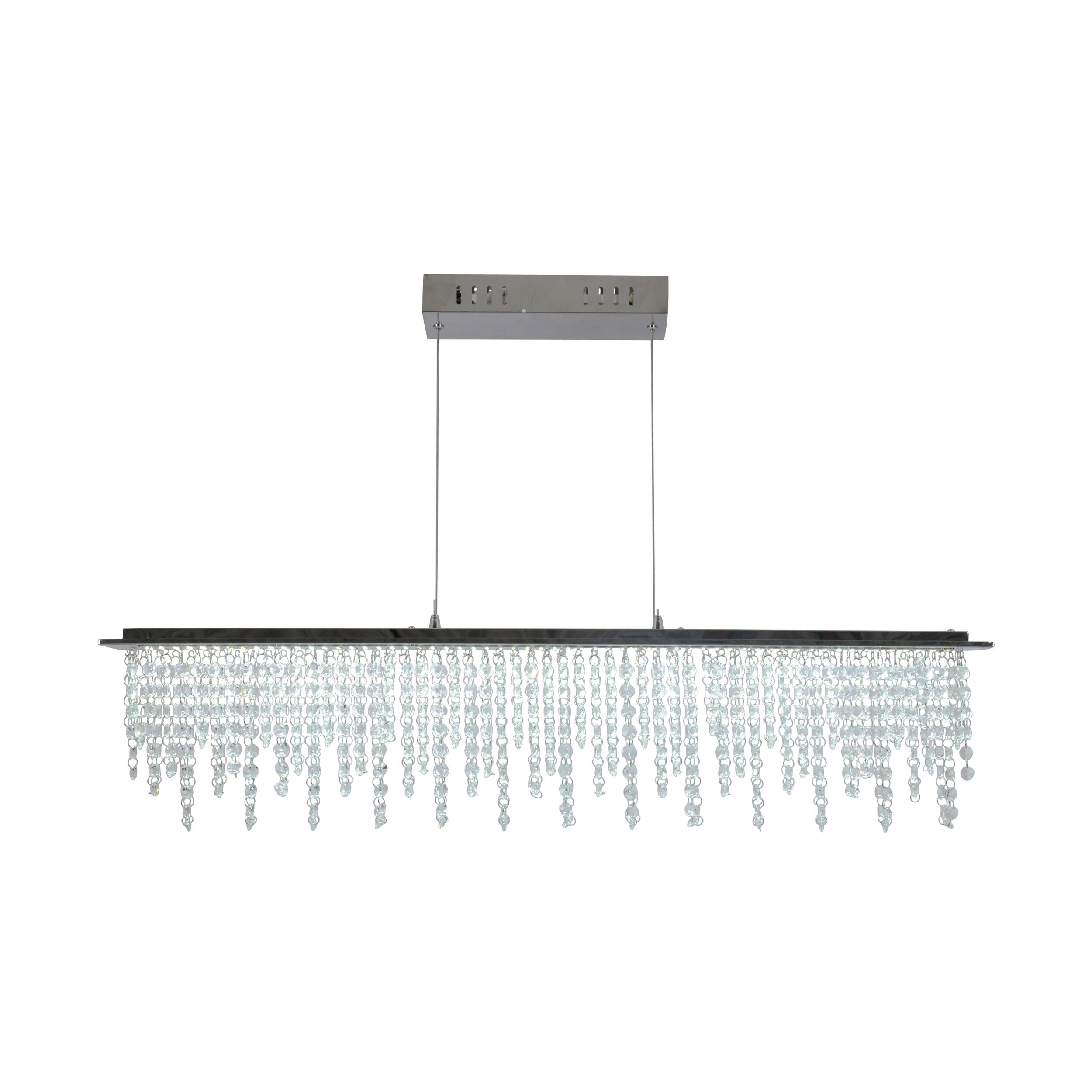 N&auml;ve LED Pendelleuchte "DIAMONDS" L: 120cm chrom - Bild 1