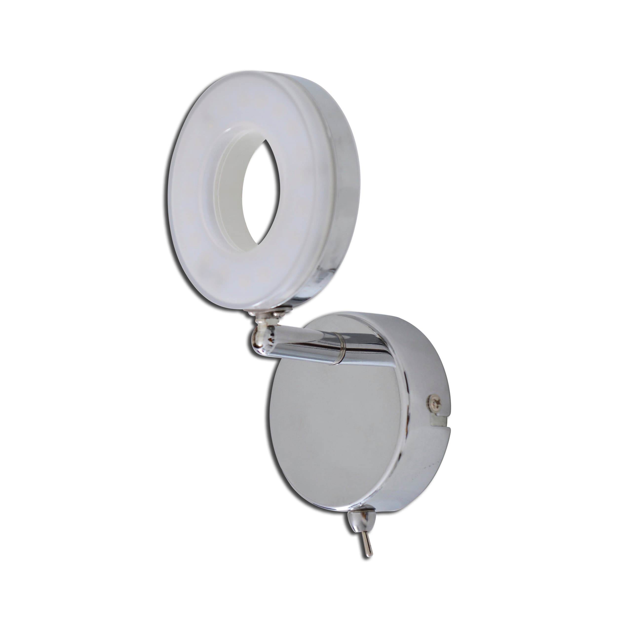 N&auml;ve 1er LED Wand-/ Deckenspot H: 15cm chrom - Bild 1