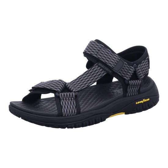 Skechers 204351 BKGY LOMELL - RIP TIDE Schwarz Sandal Gr. 47 - Bild 1