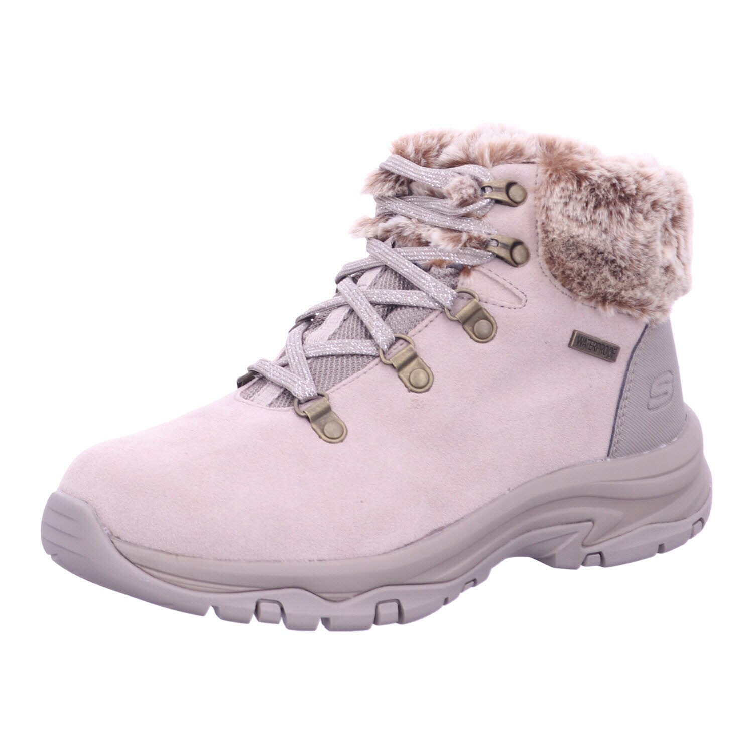 Skechers Lace Up Faux Fur Cuff Boot W/ 167178 TPE Gr. 38