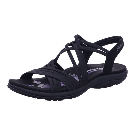 Skechers 163185 BBK REGGAE SLIM - SUNNYSIDE Schwarz Sandal Gr. 38 - Bild 1