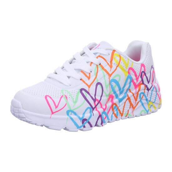 Skechers 314064L WMN UNO LITE - SPREAD THE LOVE Wei&szlig; Shoes Gr. 27 - Bild 1