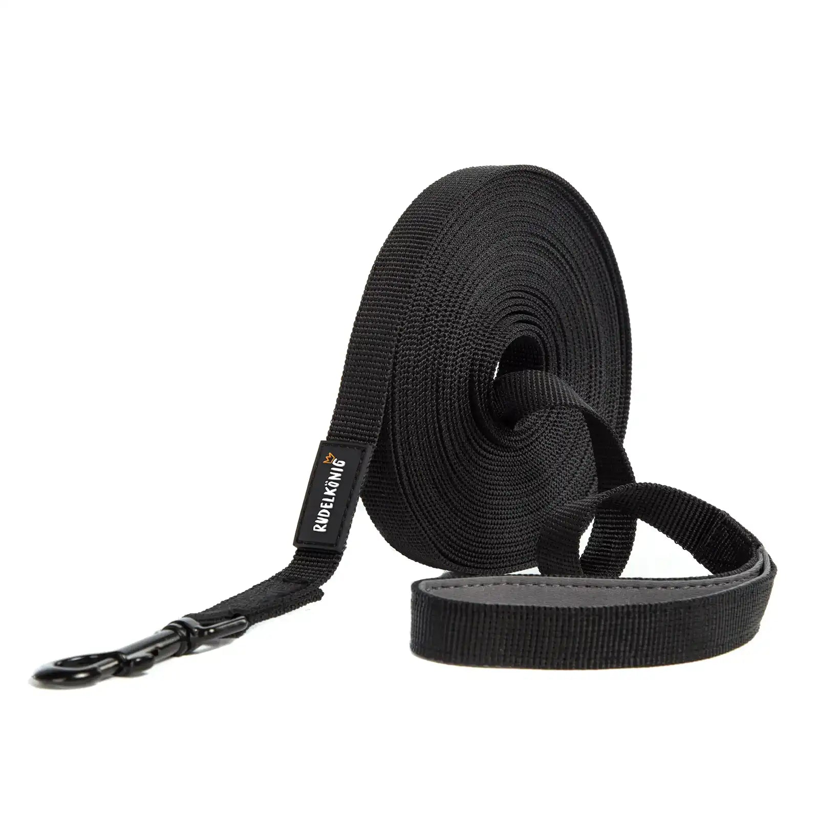 Rudelk&ouml;nig Schleppleine 20m schwarz Hundeleine Trainingsleine Hund robust langlebig verstellbar Outdoor Gassi - Bild 1