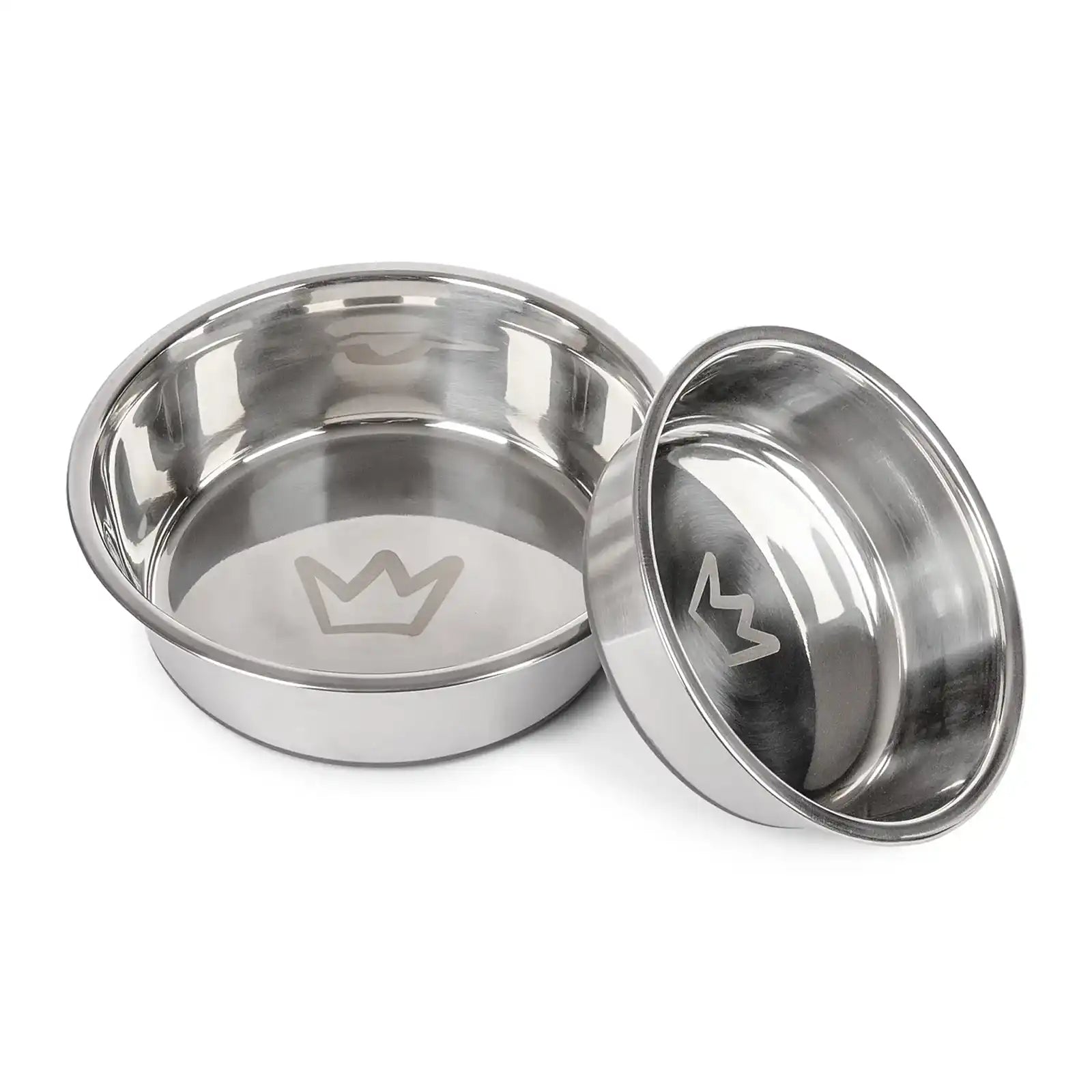 Rudelk&ouml;nig 2x Hundenapf in 1750ml Edelstahlnapf 2er Set Fressnapf Wassernapf rutschfest robust sp&uuml;lmaschinenfest - Bild 1