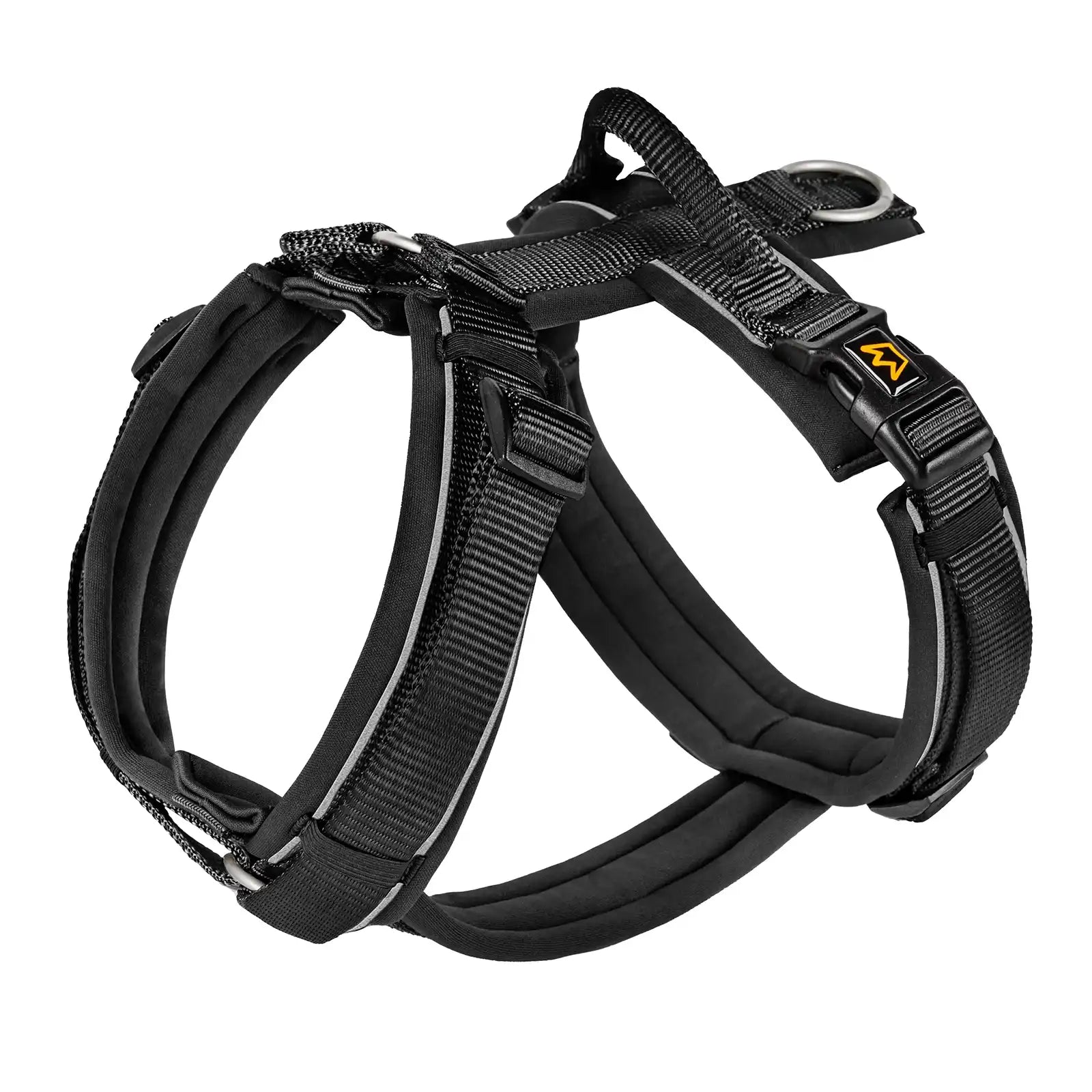 Rudelk&ouml;nig Hundegeschirr Paola Gr&ouml;&szlig;e S in Schwarz Brustgeschirr Sicherheitsgeschirr reflektierend verstellbar robust bequem - Bild 1