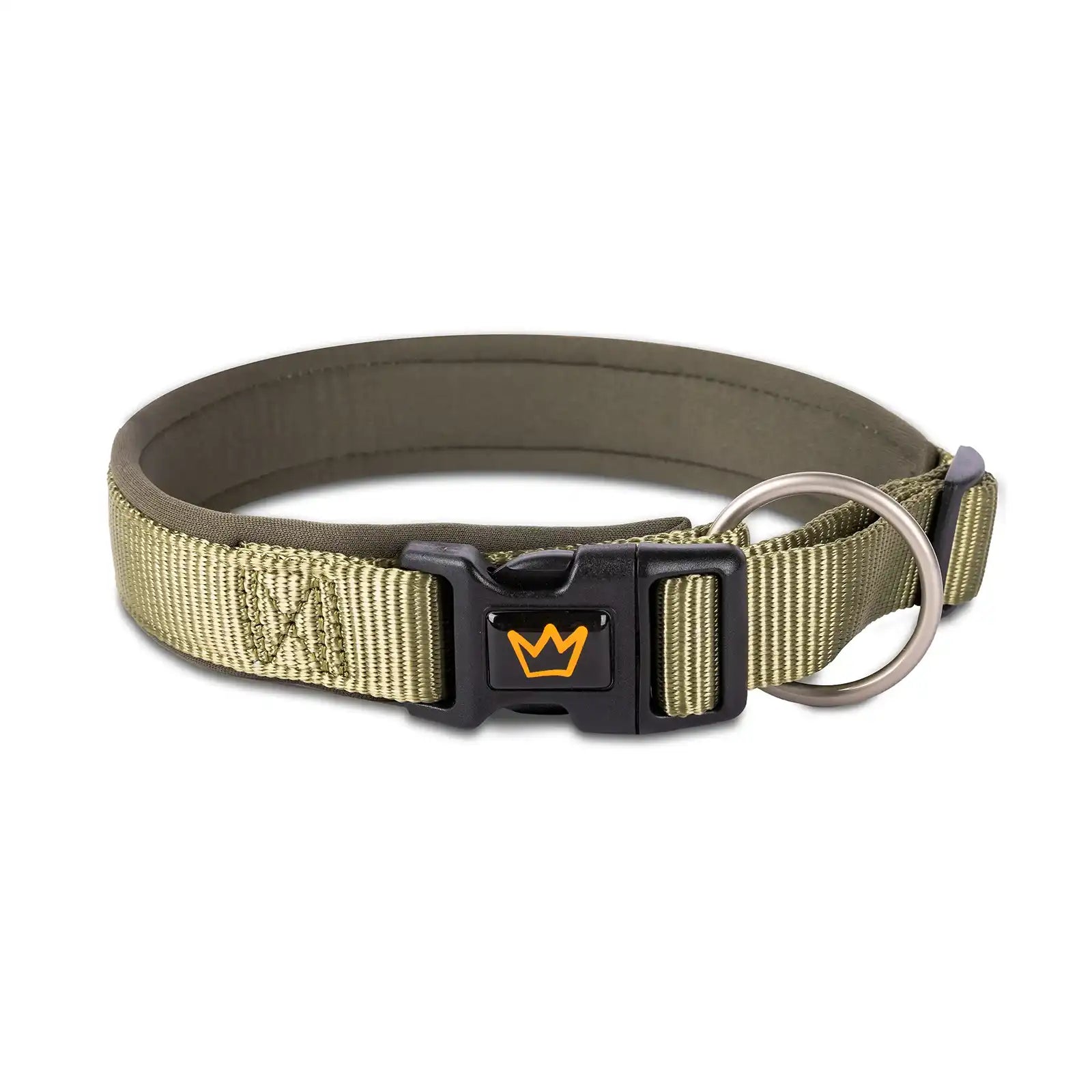 Rudelk&ouml;nig Hundehalsband Bella Gr&ouml;&szlig;e 5 in gr&uuml;n Nylon Halsband f&uuml;r Hunde robust verstellbar bequem Training - Bild 1