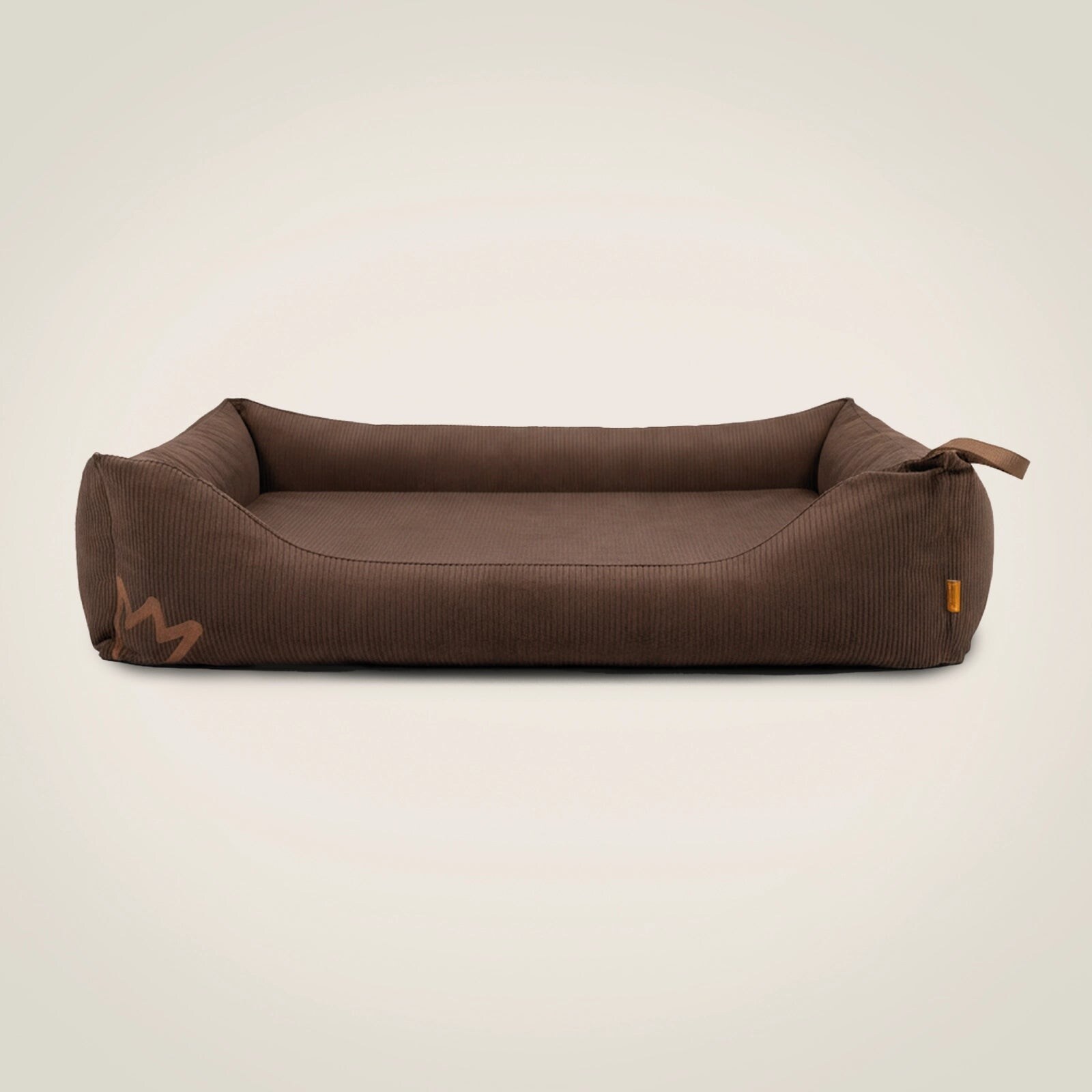 Rudelkönig Hundebett Koye waschbar & robust – Orthopädisches Hundebett für alle Hunde - Braun in Größe S