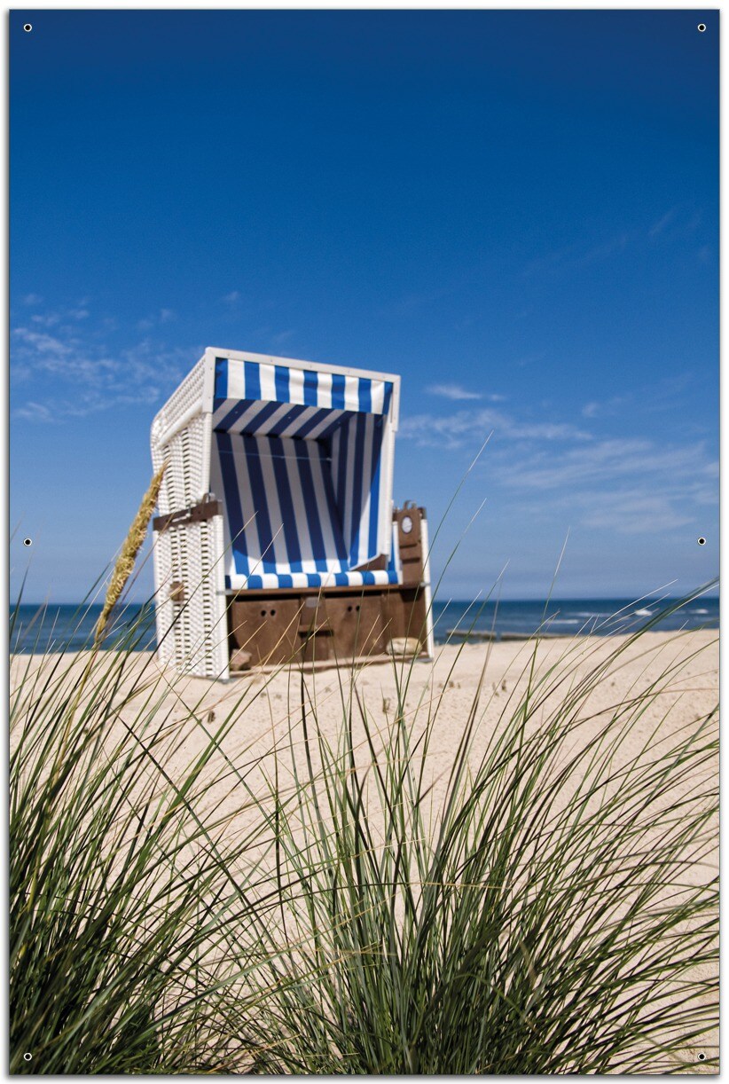 Gartenposter ca. 80 x 120 cm Strandkorb