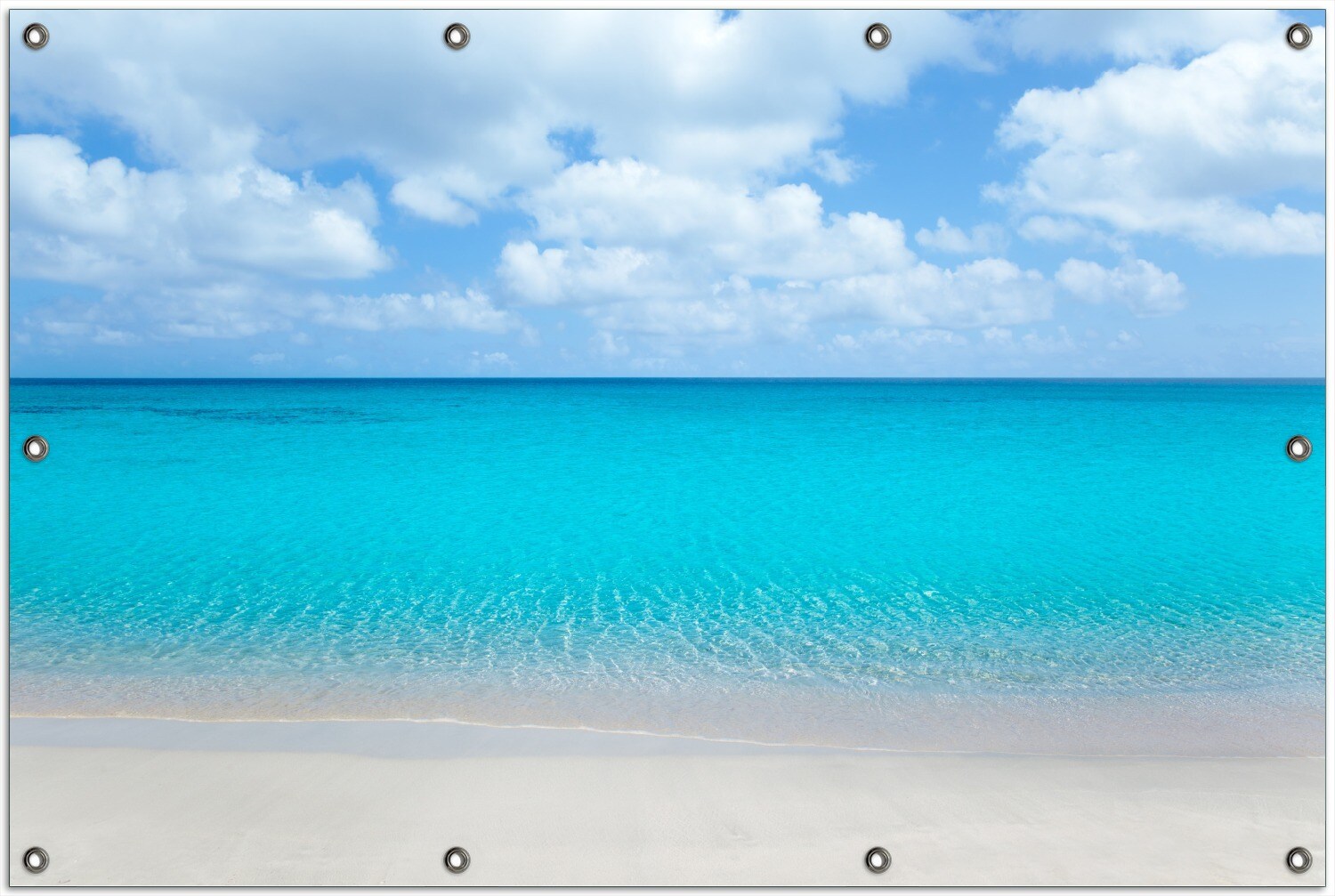 Gartenposter ca. 80 x 120 cm Sandstrand und blaues Meer