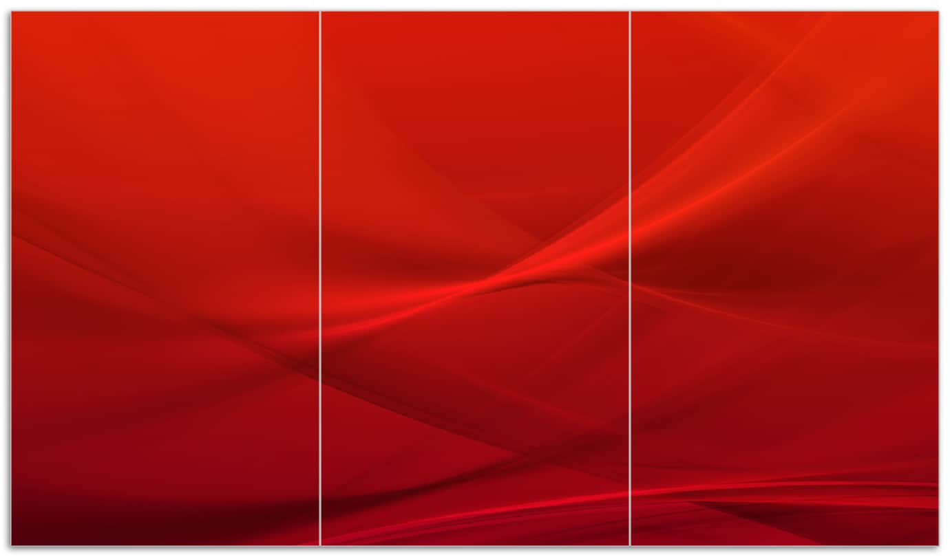 Wallario Herdabdeckplatte 60 x 52 cm (BxH), 2-teilig Abstrakte rotes Muster - roter Stoff - Bild 1