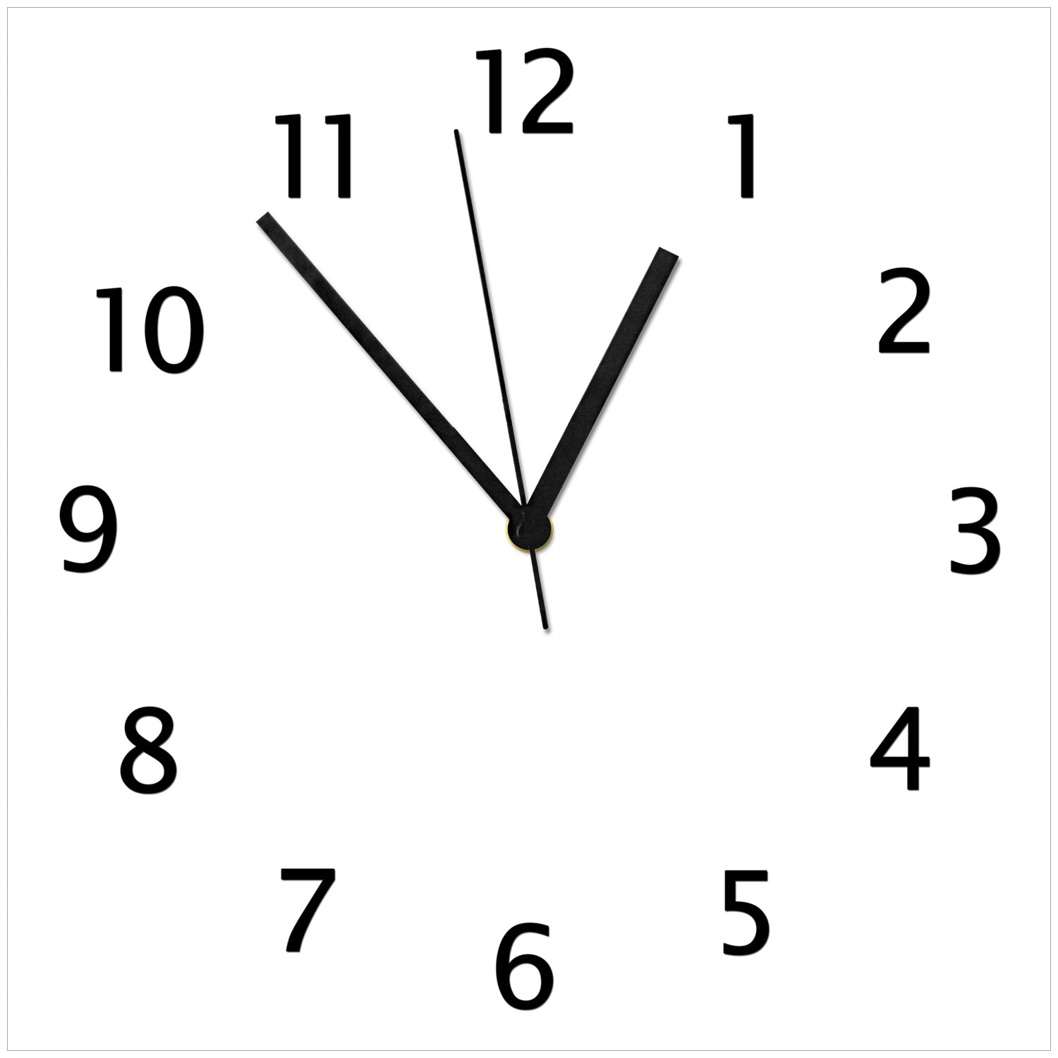 Wallario Uhr 20 x 20 cm, wei&szlig;e Zeiger Wei&szlig; - Bild 1