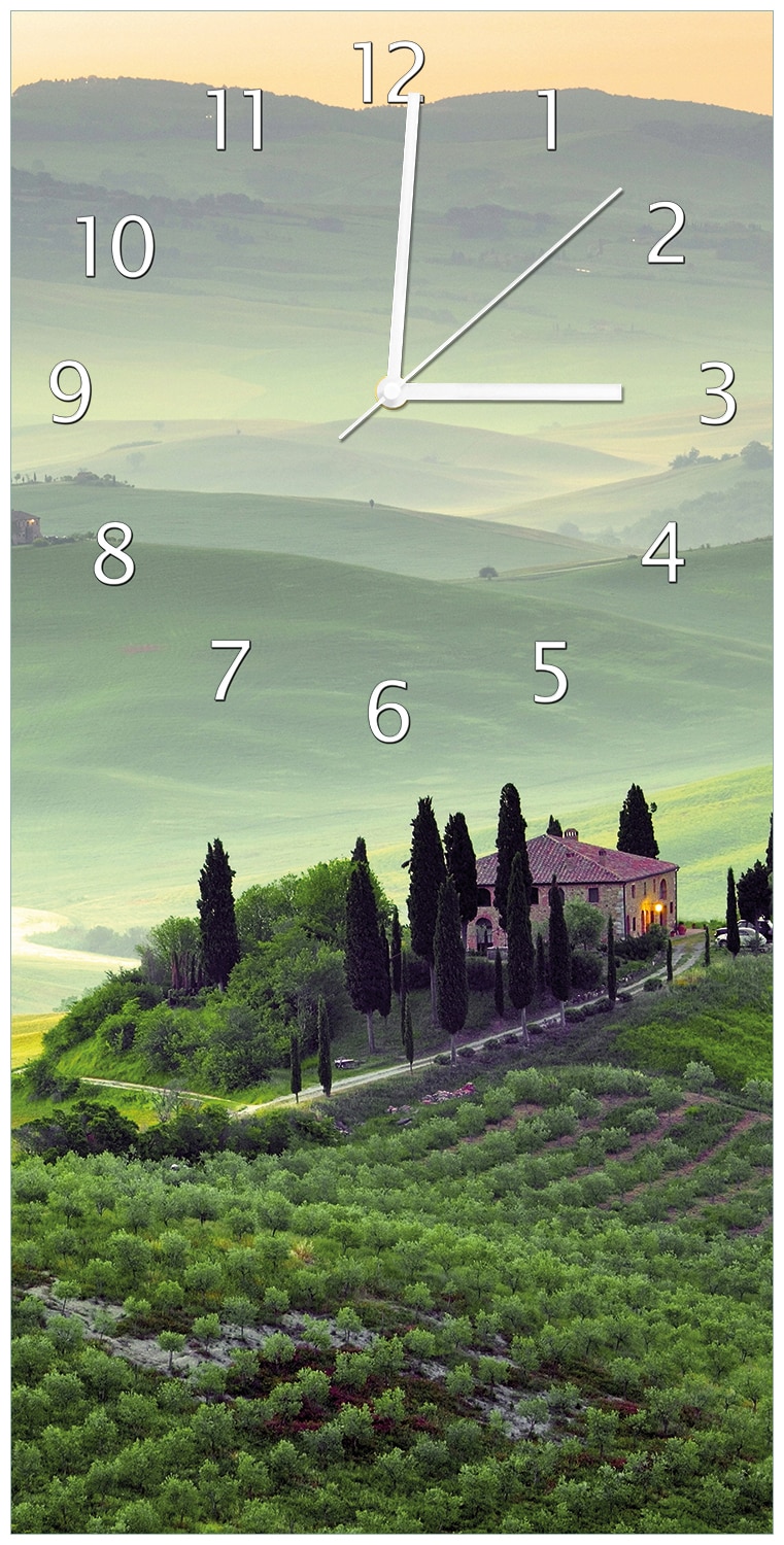 Wallario Uhr 30 x 60 cm, schwarze Zeiger Toskana in Italien - Bild 1