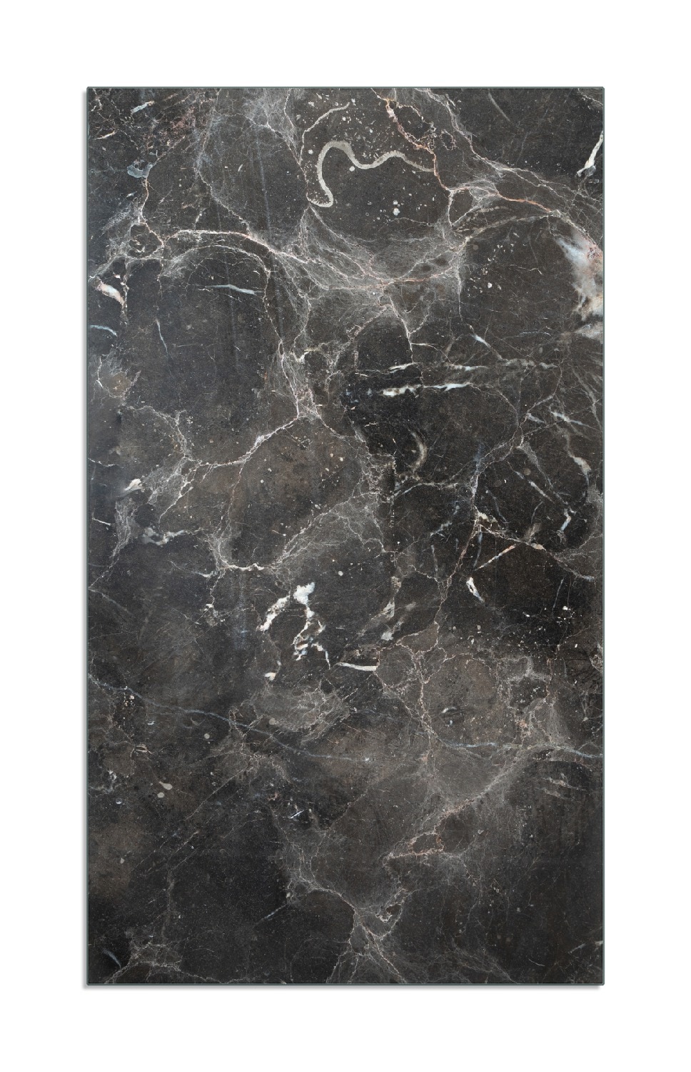 Wallario Herdabdeckplatte 60 x 52 cm (BxH), 1-teilig Schwarze Marmor-Optik - Bild 1