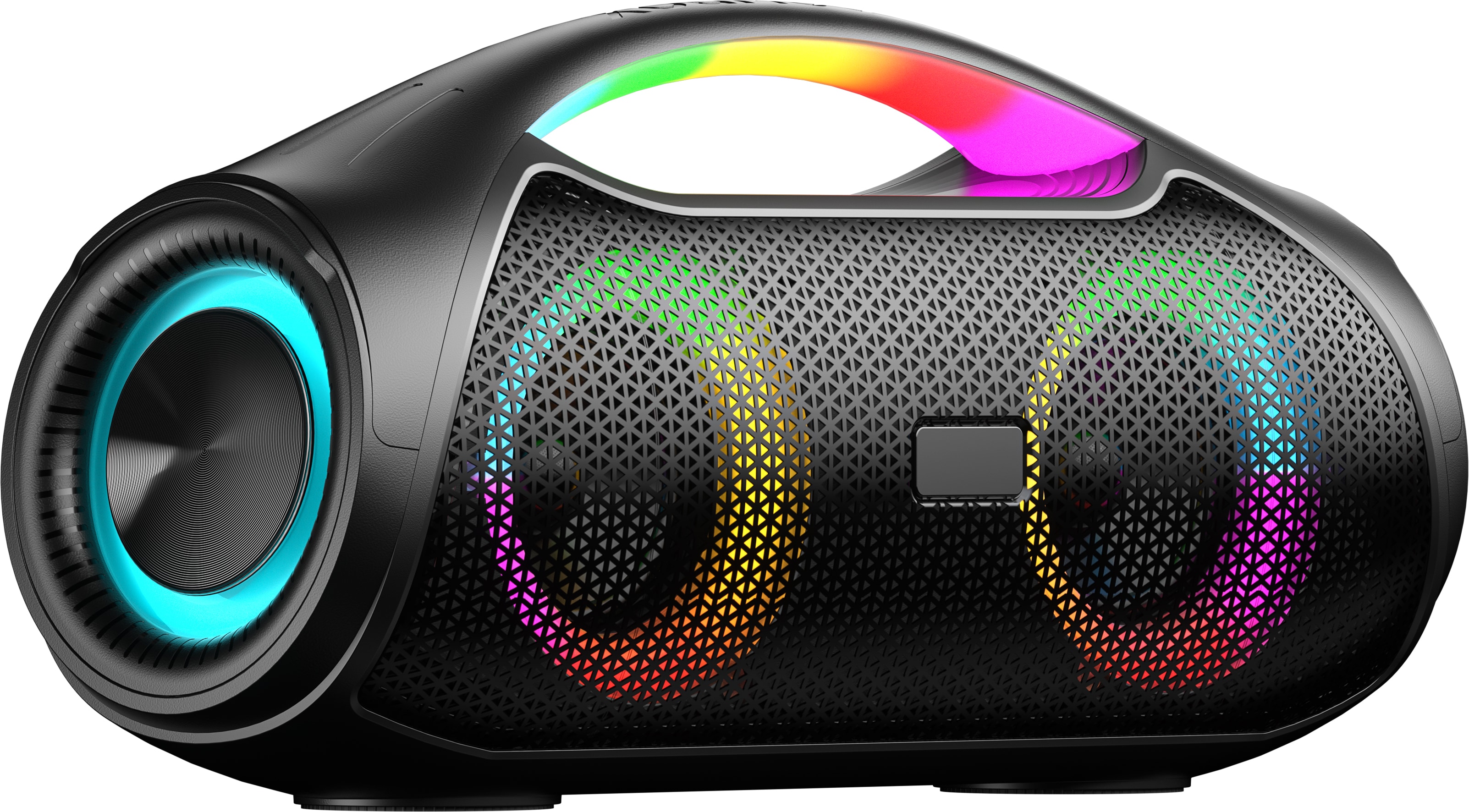 JTC-24 LED Bluetooth BoomBox30, 30W Stereo, USB, AUX, microSD, RGB LED Beleuchtung - Bild 1