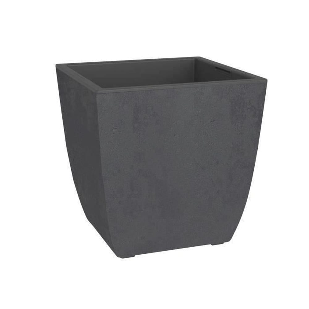 EDA Blumenkasten &ndash; DIVA BASALT &ndash; Anthrazitgrau &ndash; Quadratisch &ndash; 42 cm (L) &ndash; 43,5 x 43,5 x 44,2 cm (H) &ndash; EDA &ndash; Herausnehmbarer Innenkasten - Bild 1