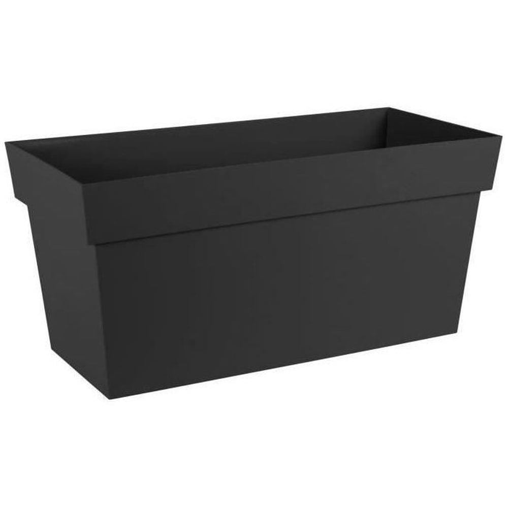 EDA Eda Muret mit toskanischen Rollen &ndash; 79 x 35 x H 39 cm &ndash; 74 L &ndash; Schwarz - Bild 1