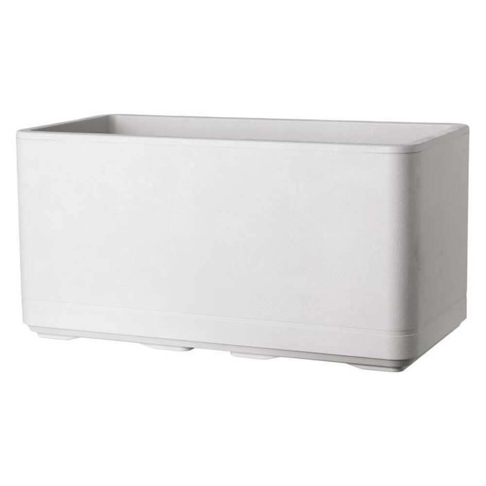 DEROMA Muret Pflanzkübel – DEROMA – Cosmo – Pearl – Mit Wasserreservoir – Rollen – 78 cm