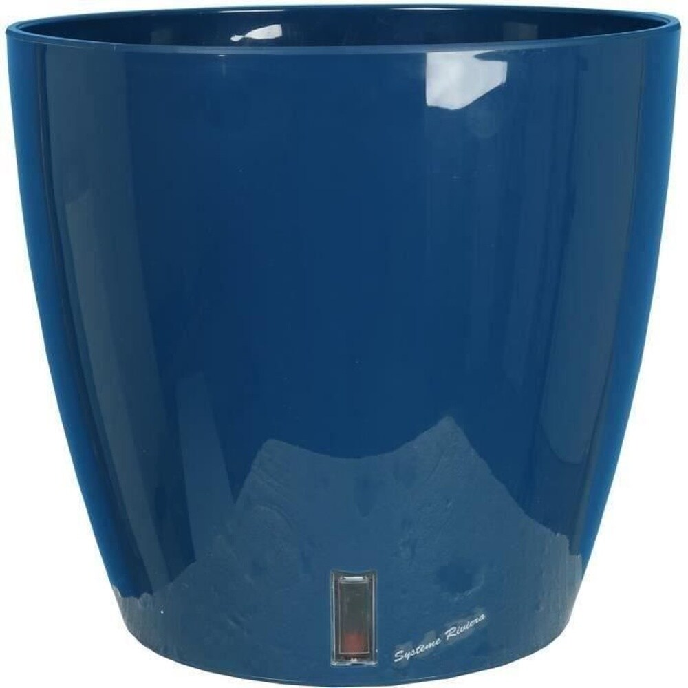 RIVIERA RIVIERA EVA NEU runder Blumenkasten - Kunststoff - Durchmesser 46 cm - Blau - Bild 1