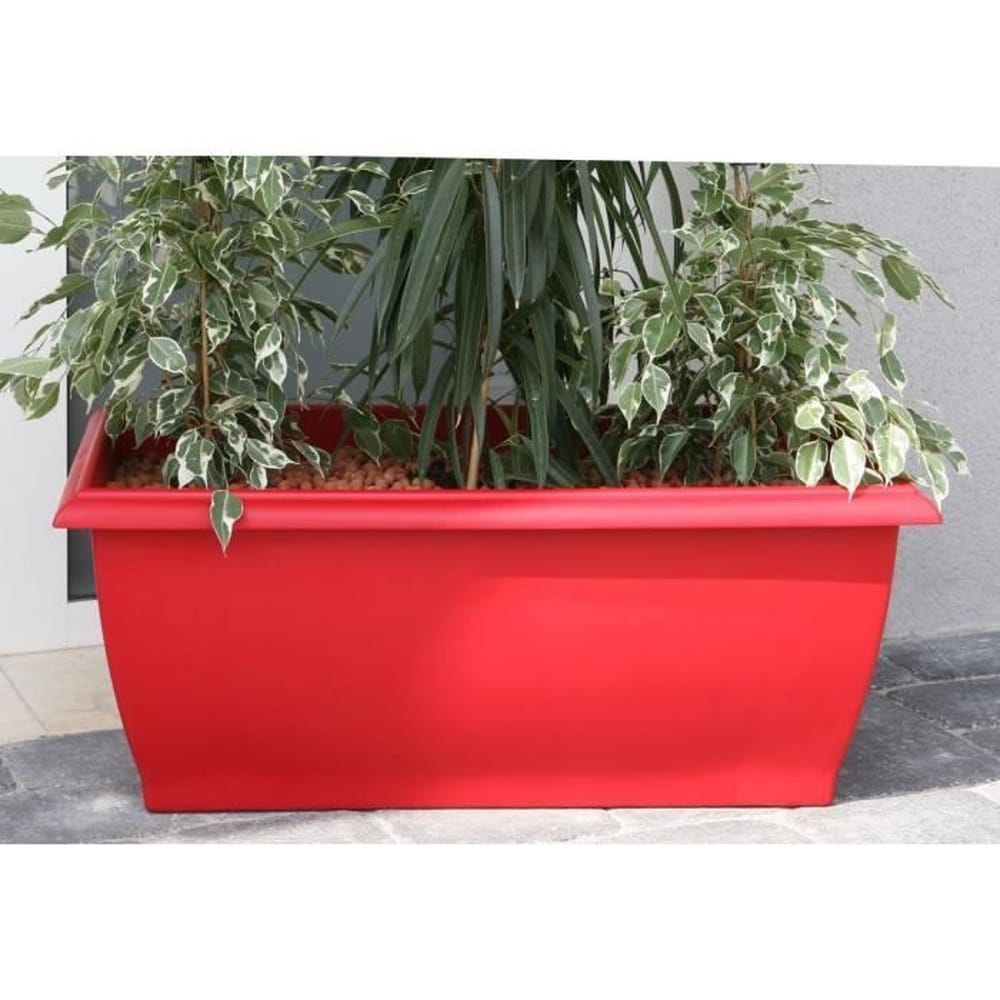 RIVIERA Riviera Jardiniere Evolution &ndash; 80 x 40 x H 32 cm &ndash; 64 L &ndash; Rot - Bild 1