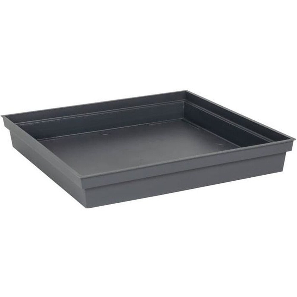 EDA EDA Toskana-Untertasse, quadratisch &ndash; 40 cm &ndash; Anthrazitgrau - Bild 1