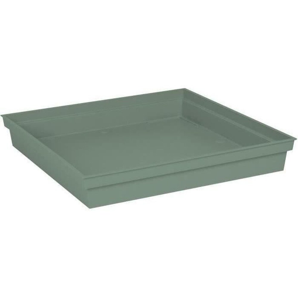 EDA EDA-Kunststoff &ndash; Quadratische Untertasse im toskanischen Stil &ndash; 40 cm &ndash; Lorbeergr&uuml;n - Bild 1