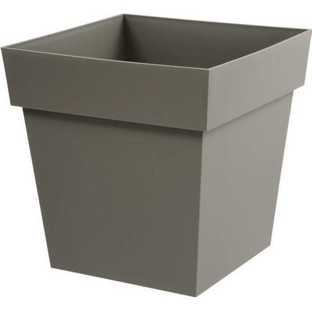 EDA Eda Toskana-Blumentopf, quadratisch &ndash; 39 x 39 x 39 cm (H) &ndash; 38 cm (L) &ndash; Taupe - Bild 1