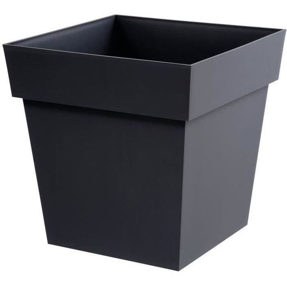 EDA EDA Toskana-Blumentopf, quadratisch &ndash; 39 x 39 x 39 cm (H) &ndash; 38 l &ndash; Anthrazitgrau - Bild 1