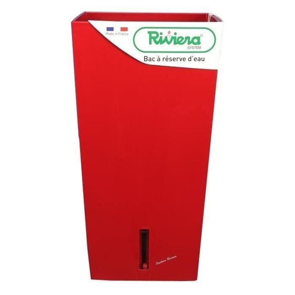 RIVIERA Riviera Square Blumentopf Eva Neu Kunststoff - 37 x 37 x H 68,5 cm - 69 l - Rot