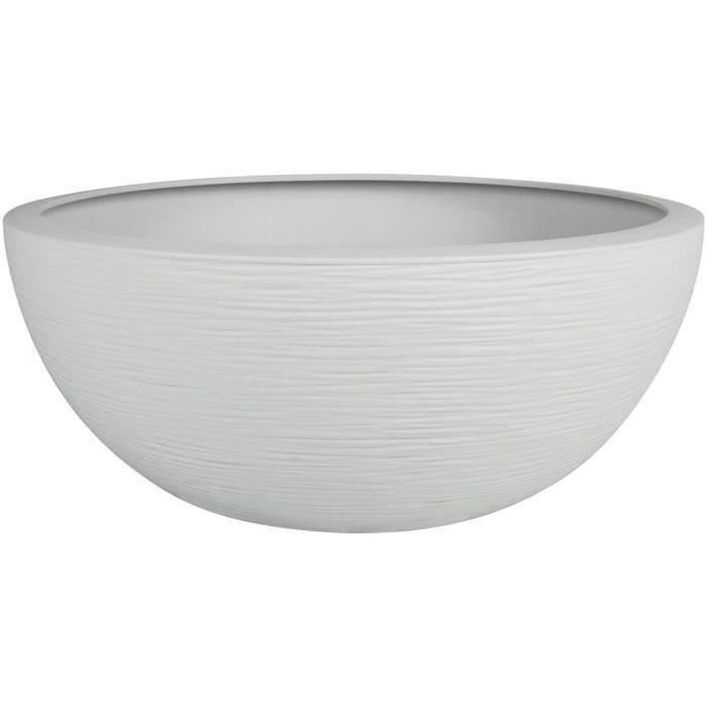 EDA Blumenvase EDA Rund, Kunststoff, Graphit, wei&szlig; zentriert, &Oslash; 40 cm, 14,9 l - Bild 1