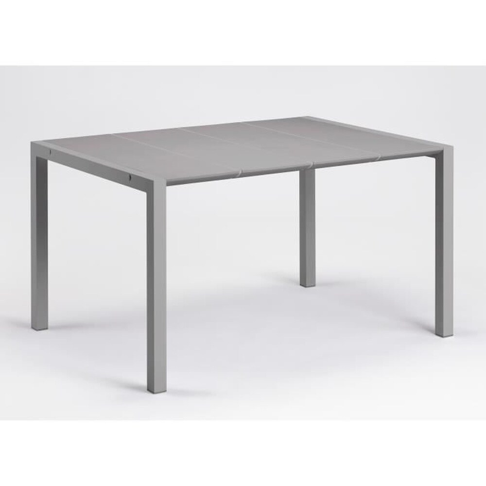 GROSFILLEX Tisch &ndash; GROSFILLEX &ndash; Eden 133 &ndash; Platingrau &ndash; 133 x 87 mm &ndash; Aluminium und Kunstharz &ndash; 6-teilig - Bild 1