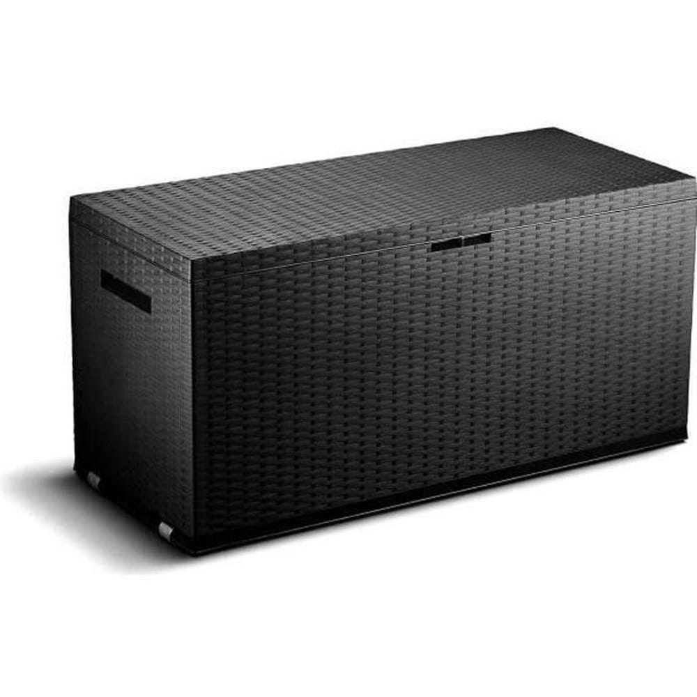 TOOD TOOD Aufbewahrungstruhe aus Kunstharz &ndash; 350 l &ndash; Anthrazitgrau &ndash; 120 x 52 x 60 cm - Bild 1