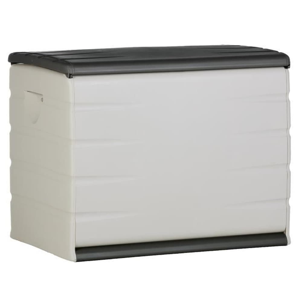 PLASTIKEN PLASTIKEN Aufbewahrungsbox 260L &ndash; Funktional und &auml;sthetisch f&uuml;r drinnen und drau&szlig;en &ndash; Abschlie&szlig;bar mit Rollen &ndash; 80 x 61 x 53 cm - Bild 1